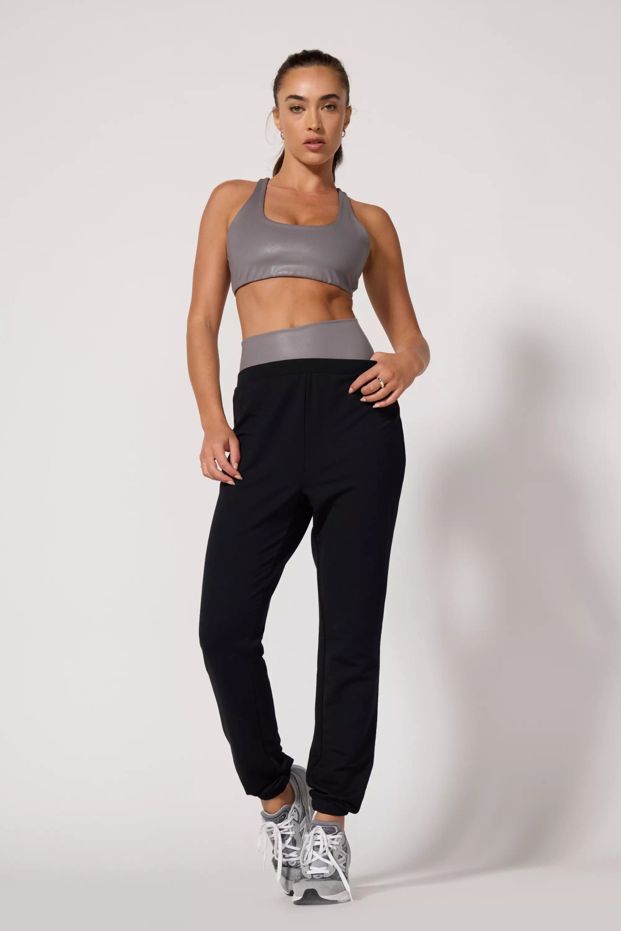 Cozy Fleece Slim Jogger - Jet Black