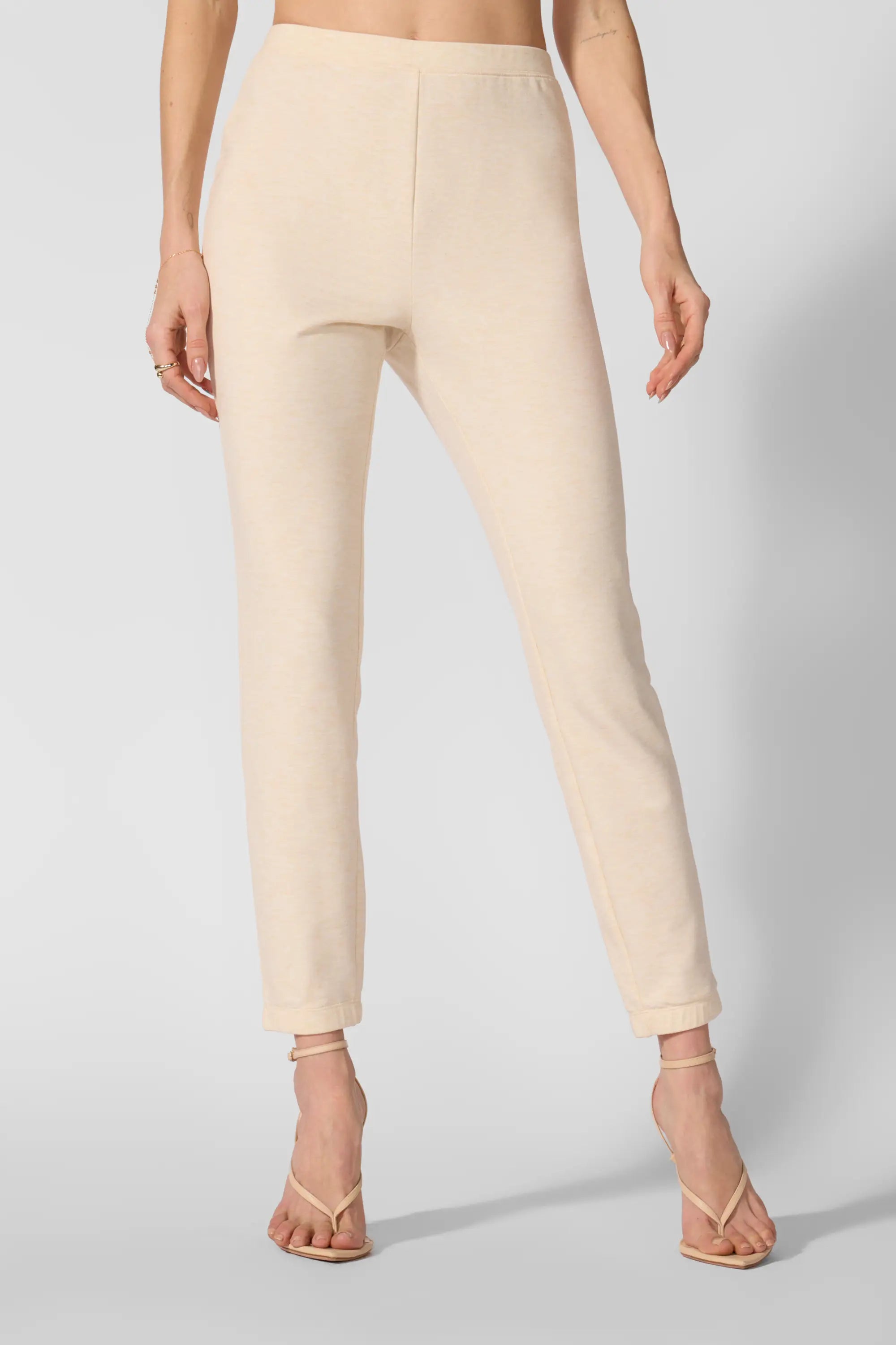 Cozy Fleece Slim Jogger - Htr French Vanilla