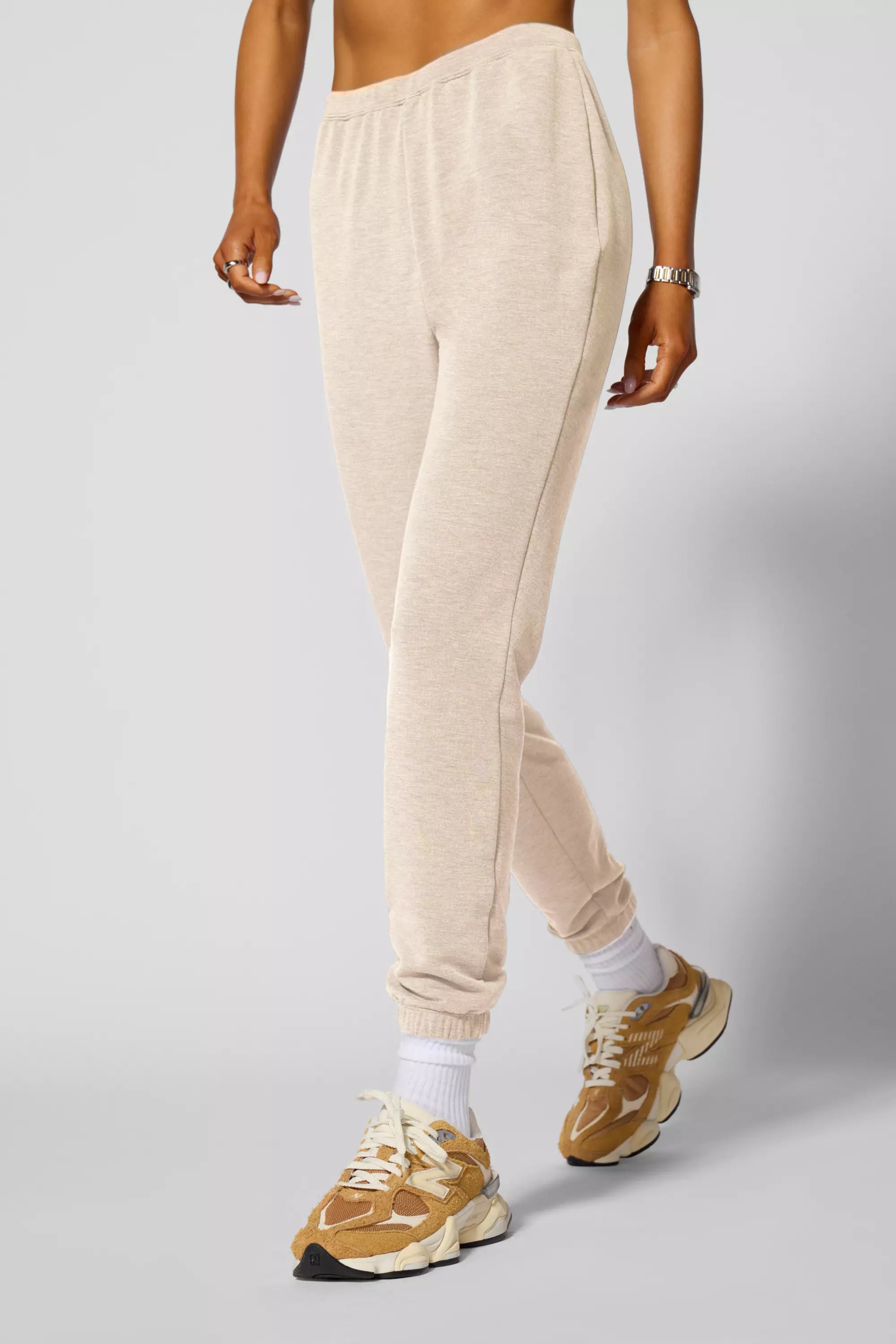 Cozy Fleece Slim Jogger - Htr French Vanilla