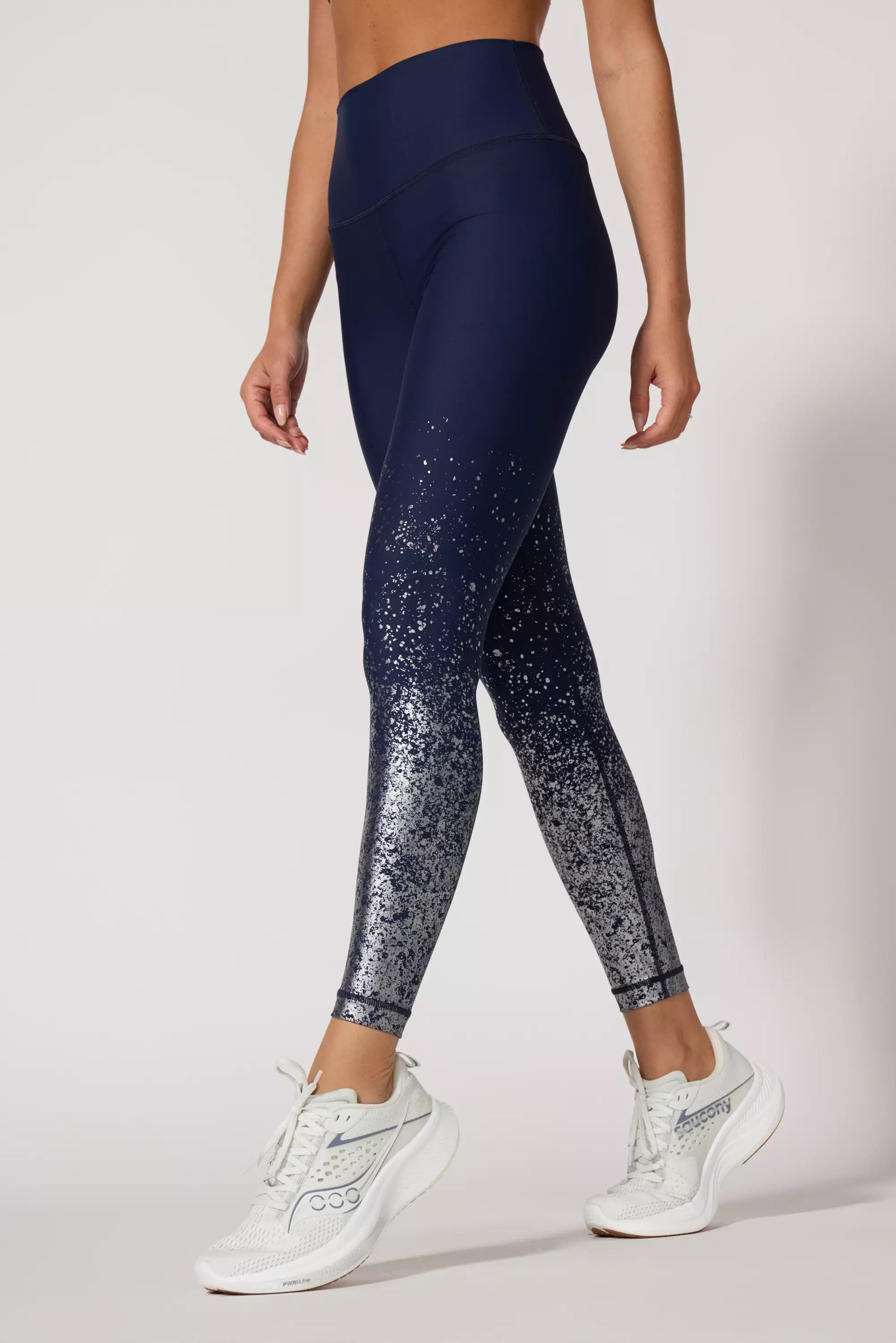 Foil Print Legging - Deep Navy