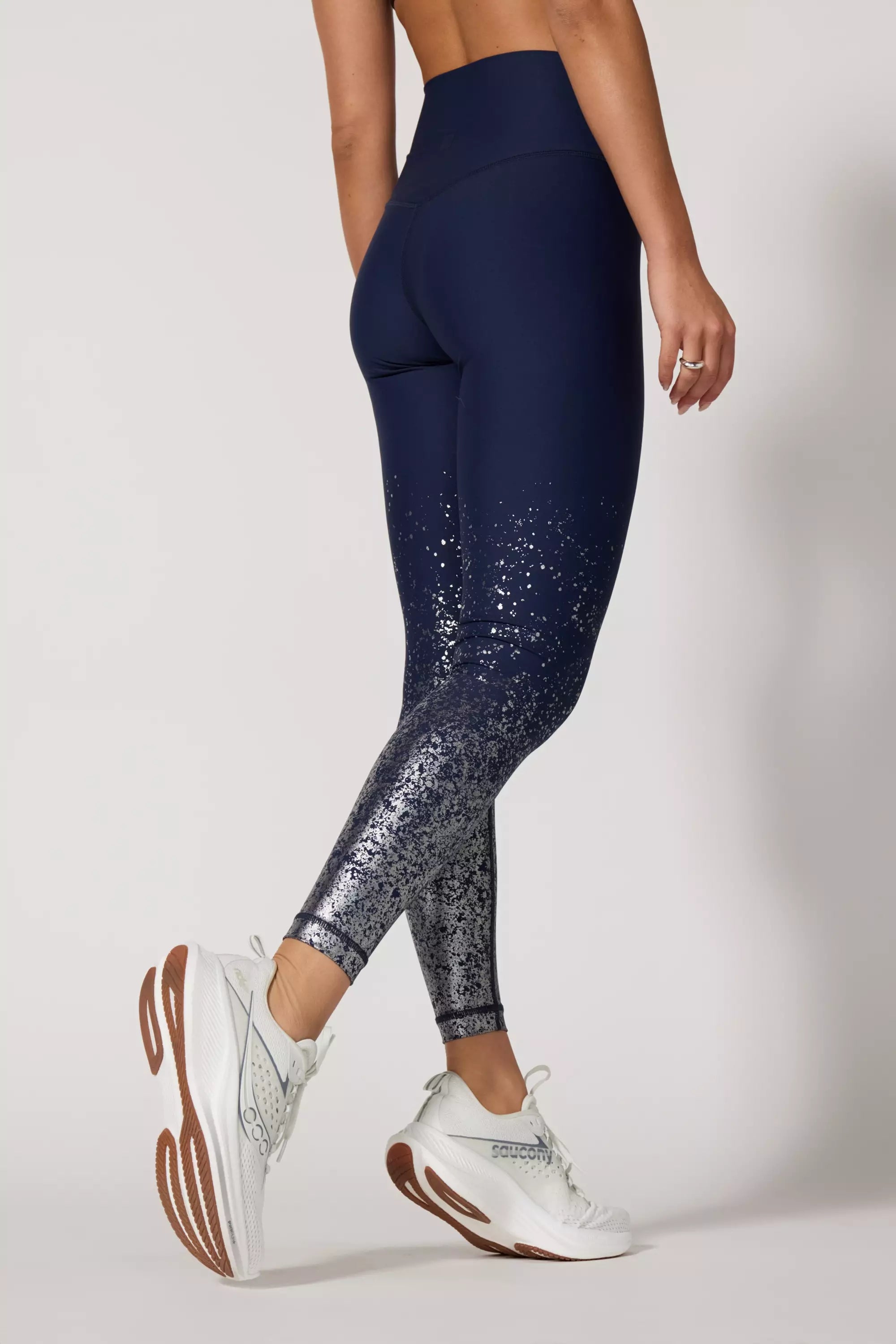 Foil-Print Legging - Deep Navy