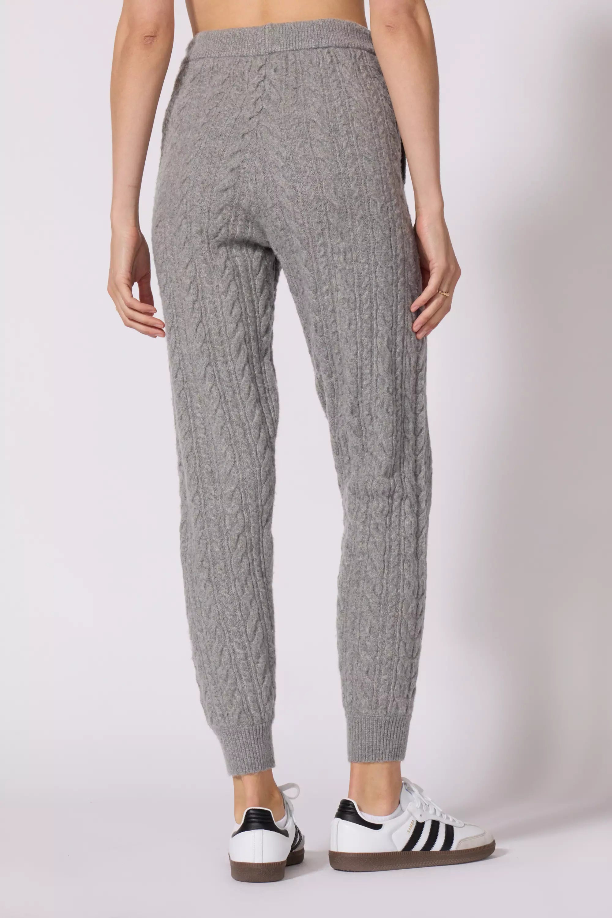 Câble Jogger en tricot - HTR en acier gris