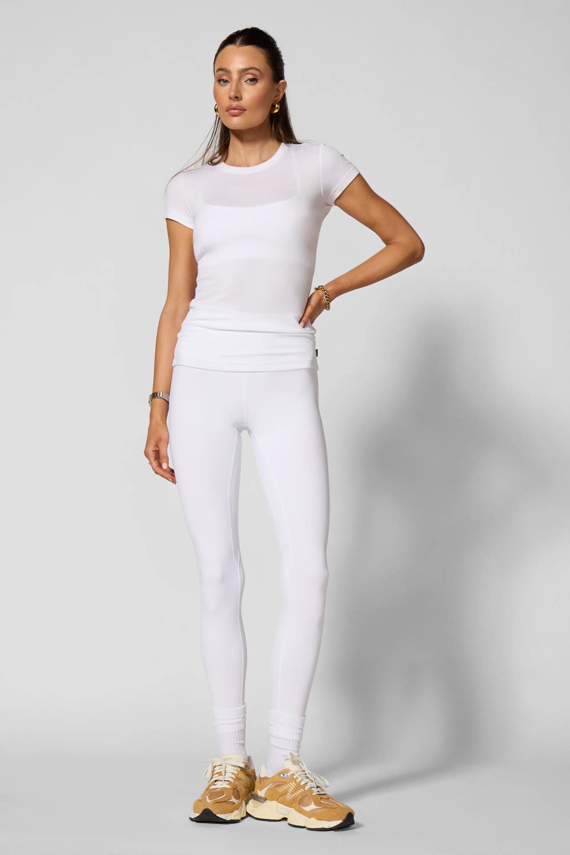 Legging de escultura - White brillante