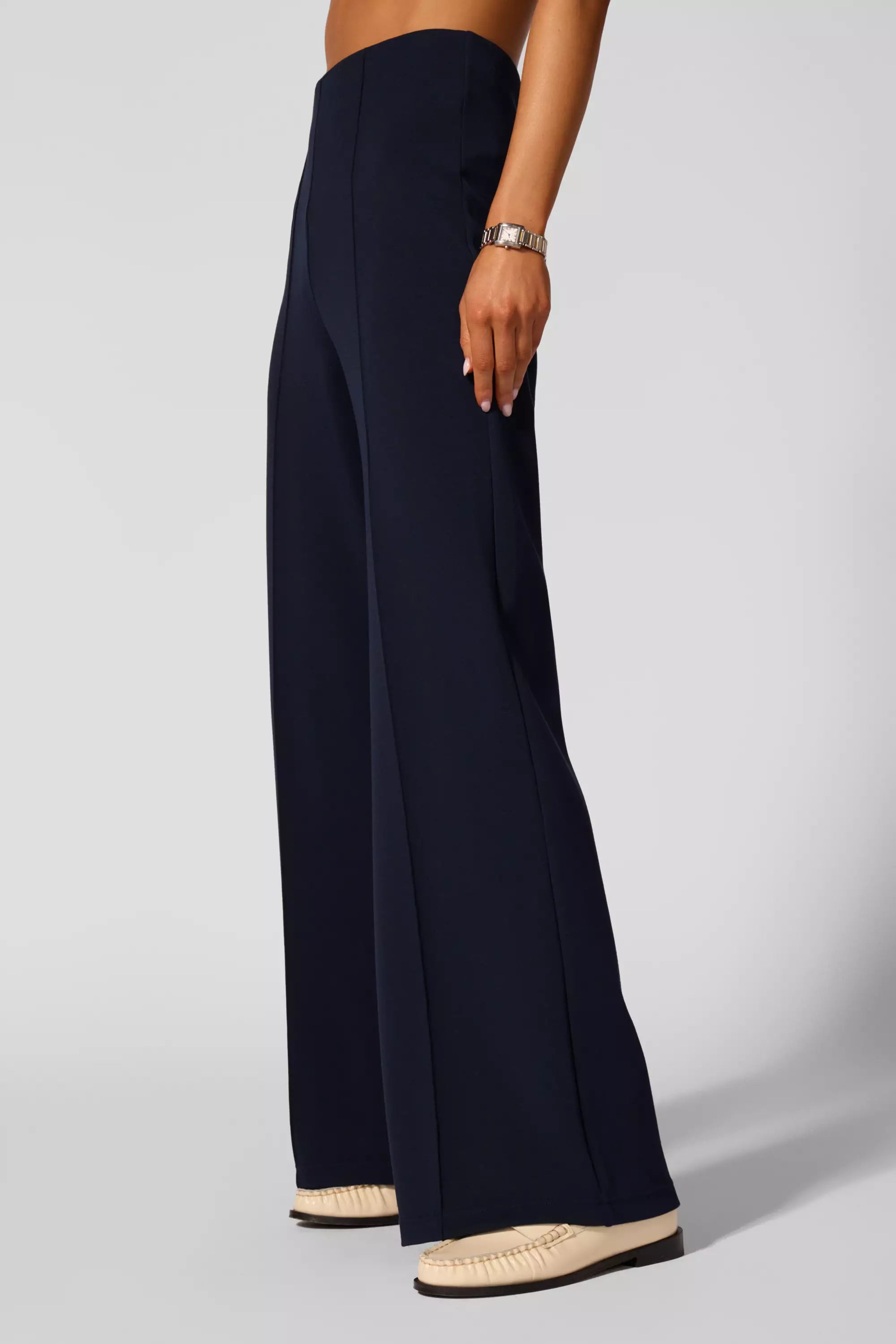 Wide Leg Pant - Navy Blazer