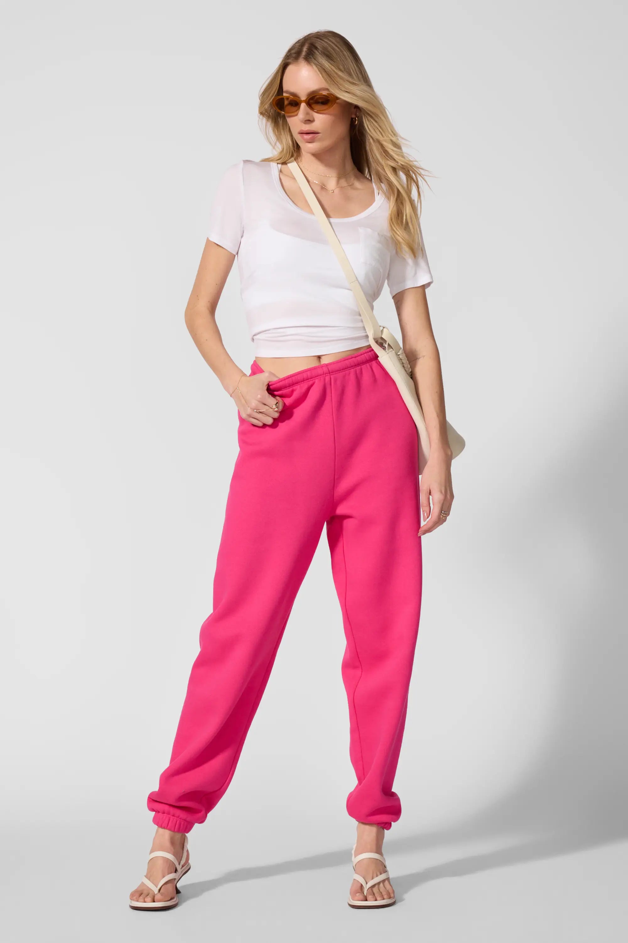 Luxefleece Boyfriend Sweatpant - Fuchsia Purple