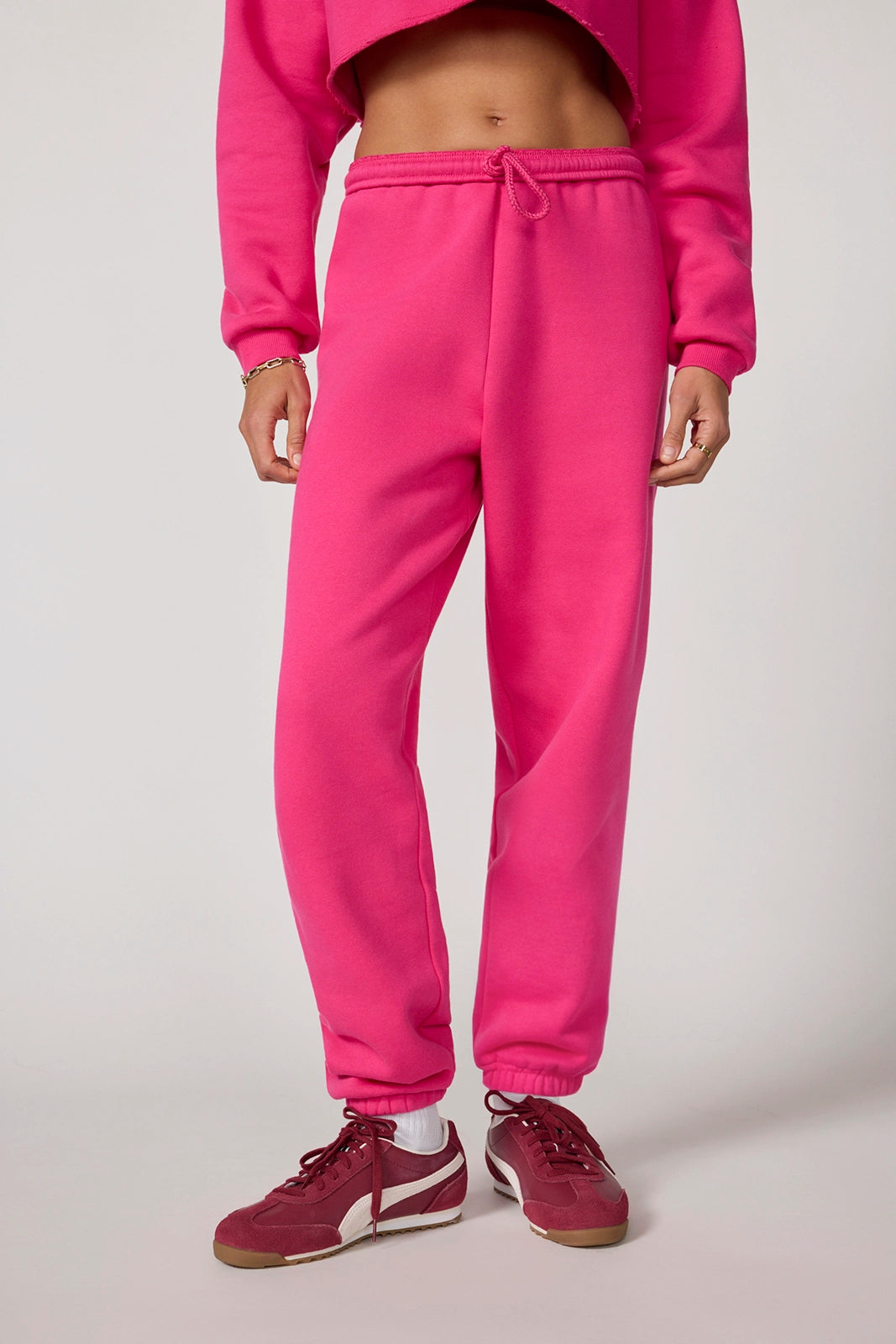Luxefleece Boyfriend Sweatpant - Fuchsia Purple