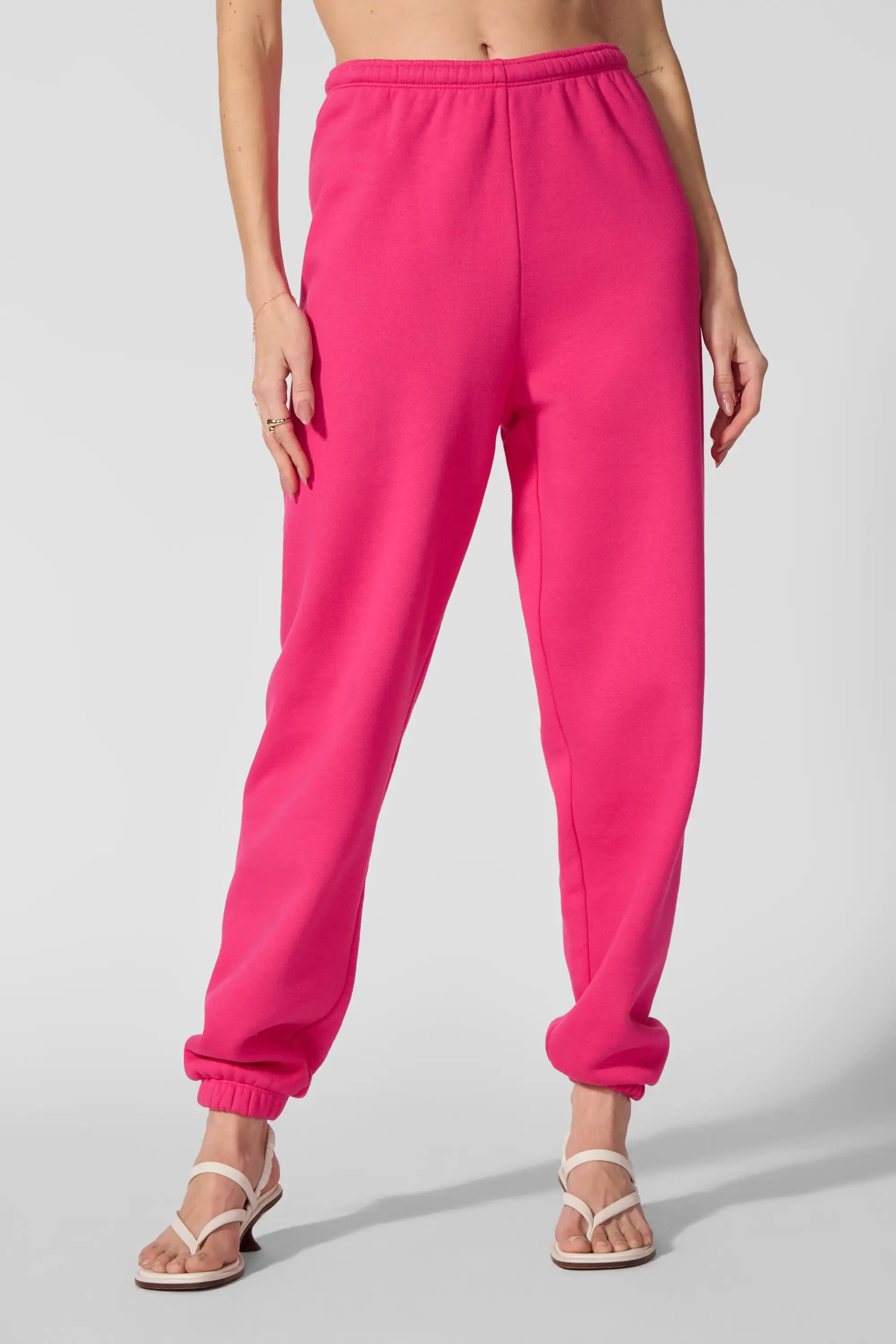 Luxefleece Boyfriend Sweatpant - Fuchsia Purple