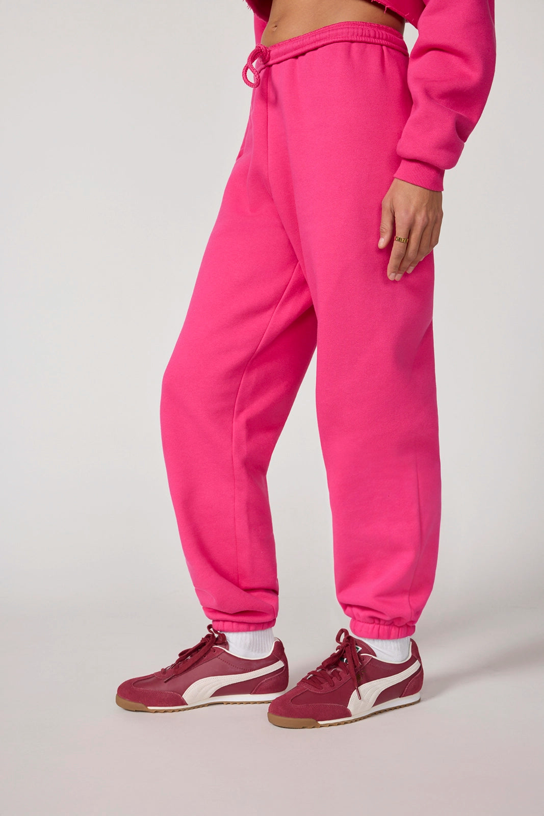 Luxefleece Boyfriend Sweatpant - Fuchsia Purple