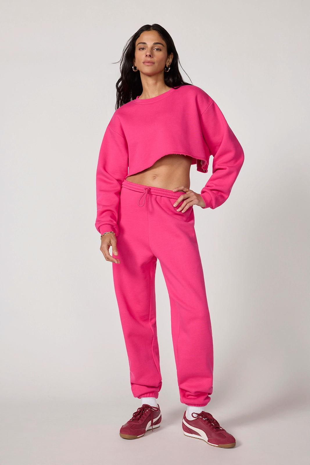 Luxefleece Boyfriend Sweatpant - Fuchsia Purple