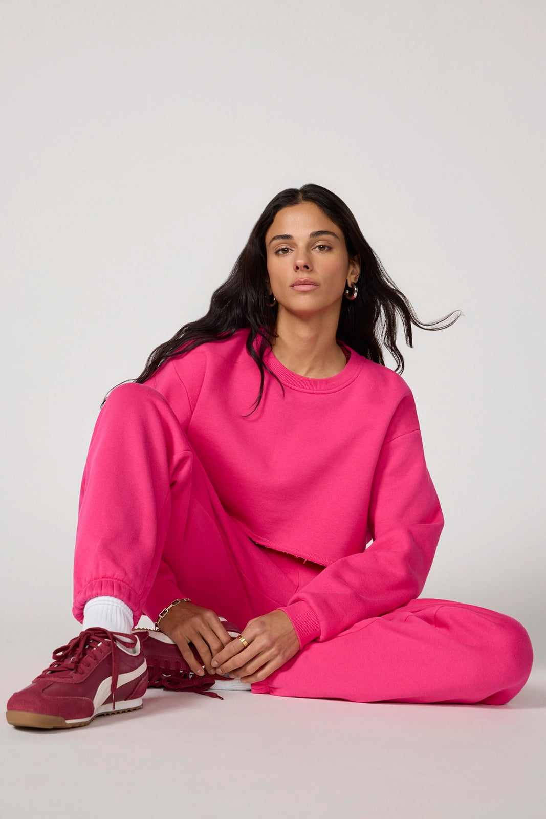Luxefleece Boyfriend Sweatpant - Fuchsia Purple