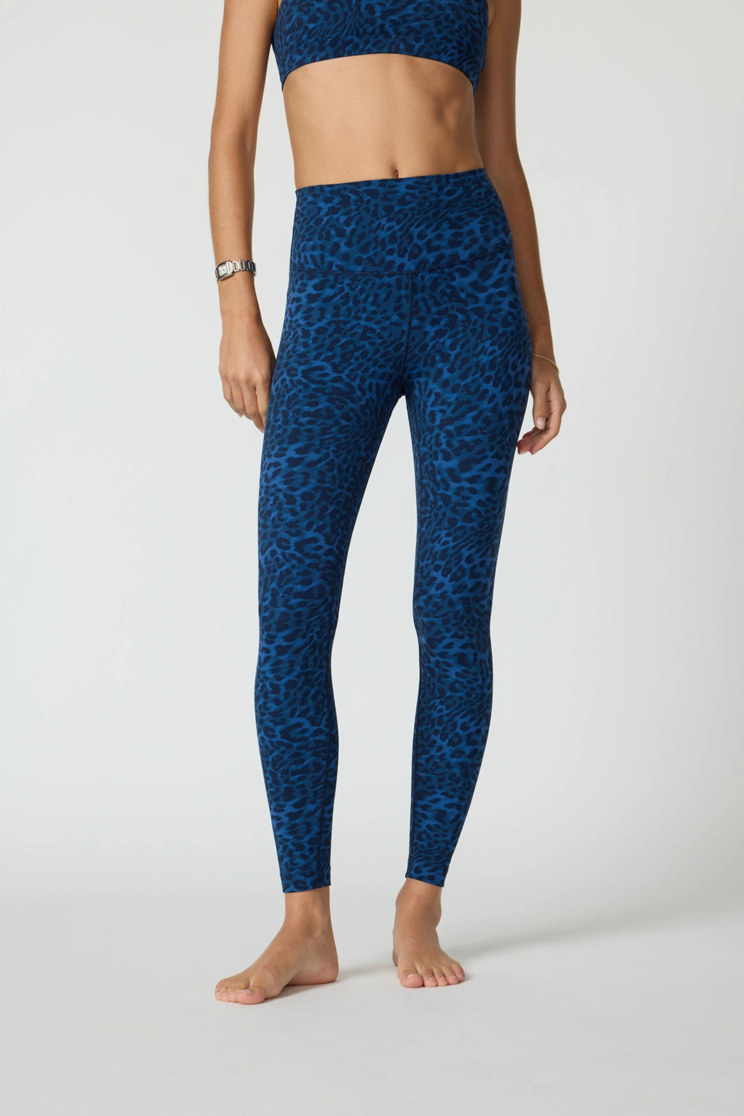 Printed Legging - Navy Blazer Leopard