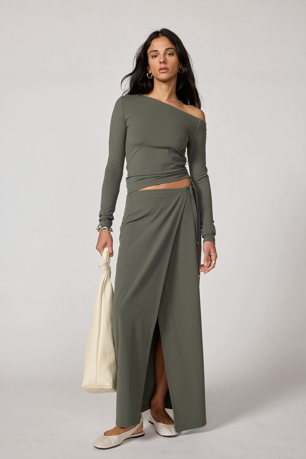 Cloud Fitted Wrap Skirt - Kambaba