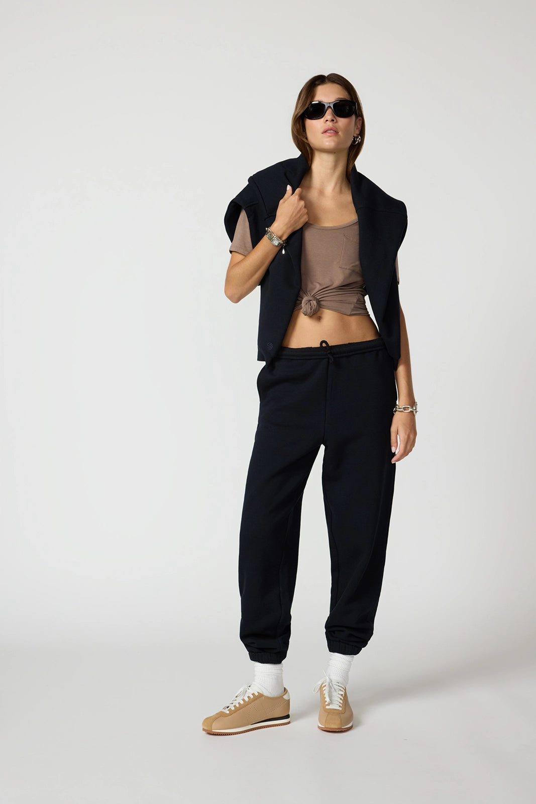 LuxeFleece Boyfriend Sweatpant - Black