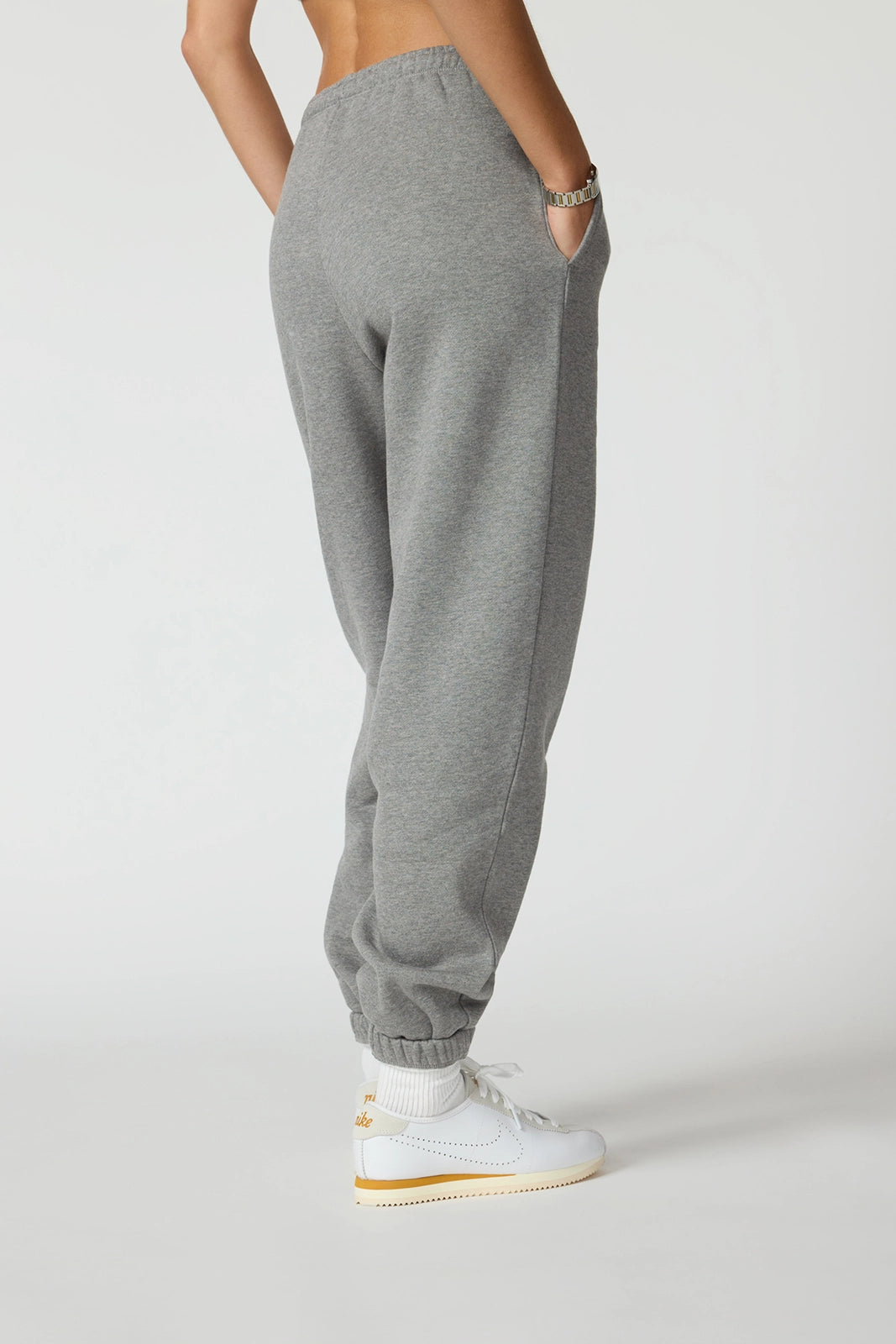 LuxeFleece Boyfriend Sweatpant - Htr Steel Grey