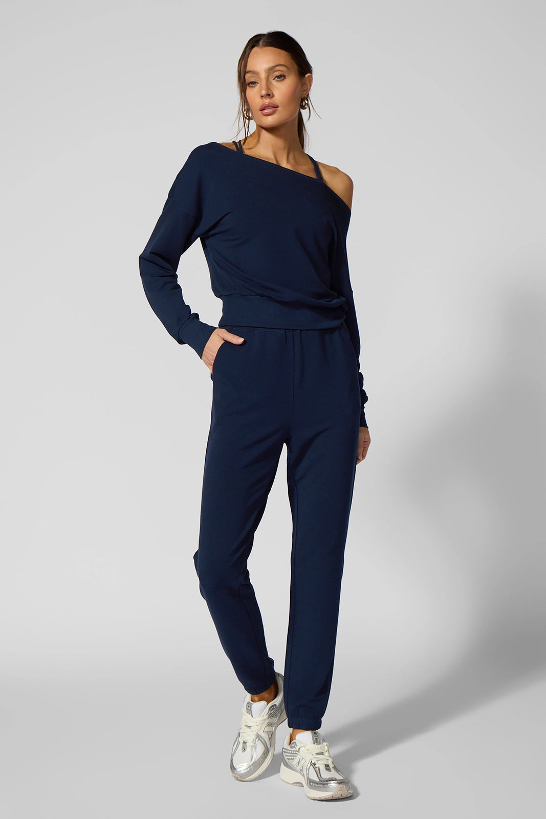 Cozy Fleece Slim Sweatpant - Navy Blazer