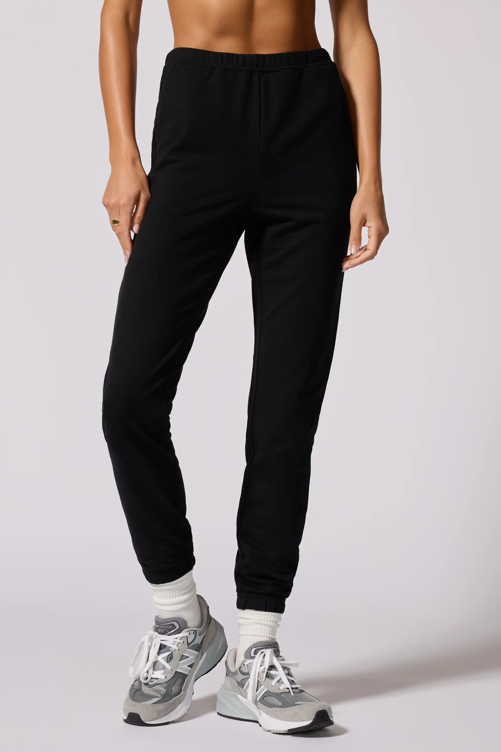 Cozy Fleece Slim Sweatpant - Black