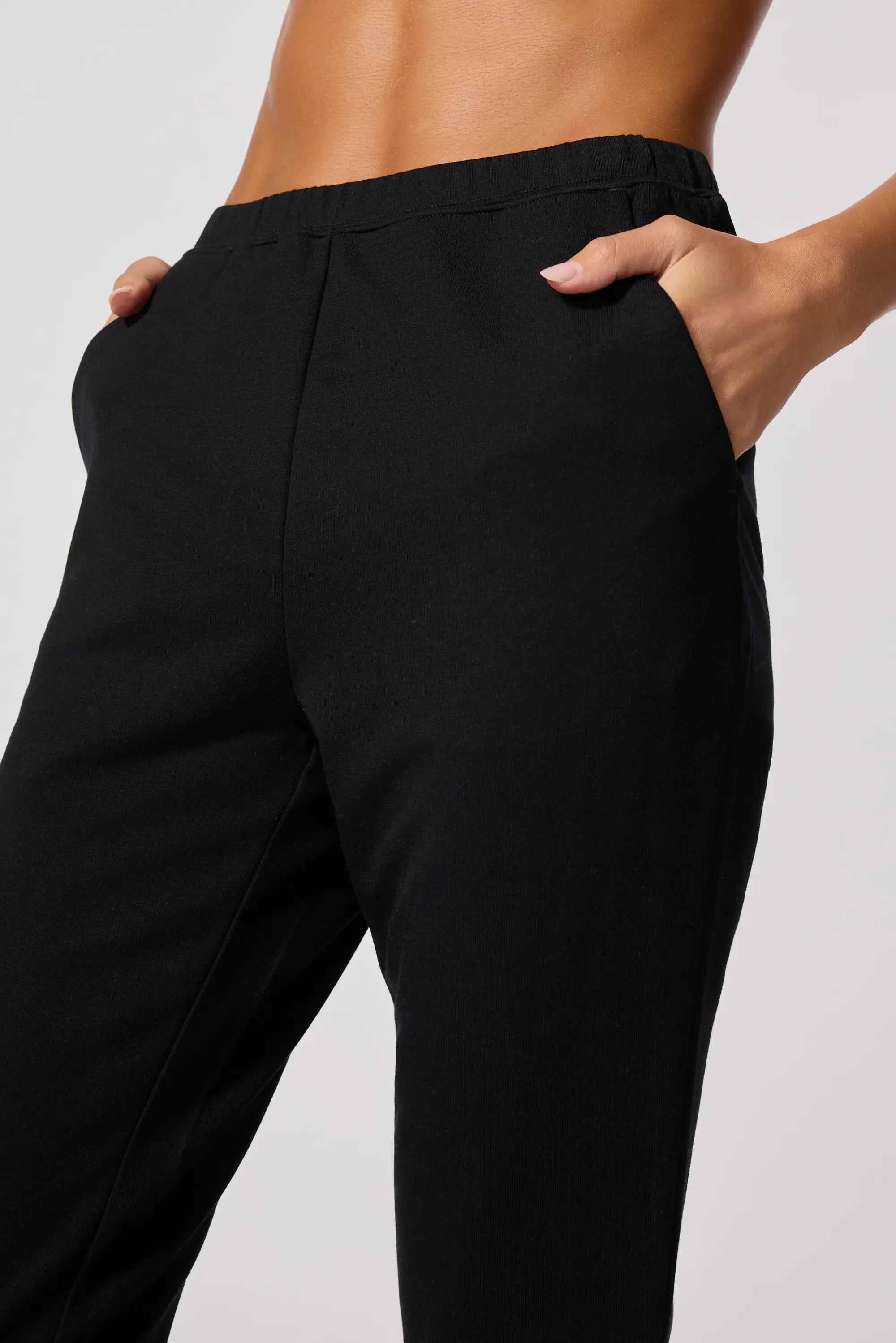 Cozy Fleece Slim Sweatpant - Black