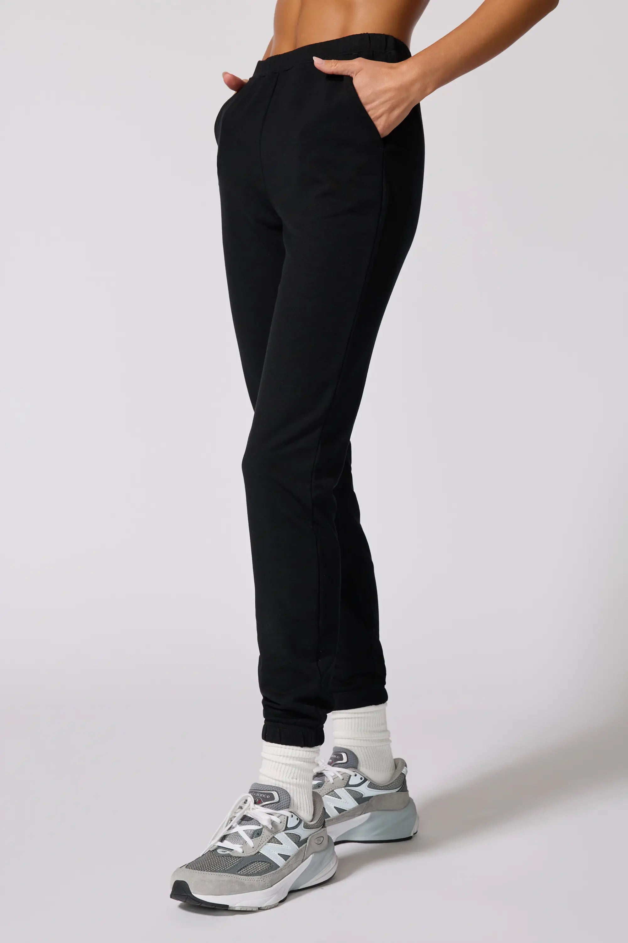 Cozy Fleece Slim Sweatpant - Black