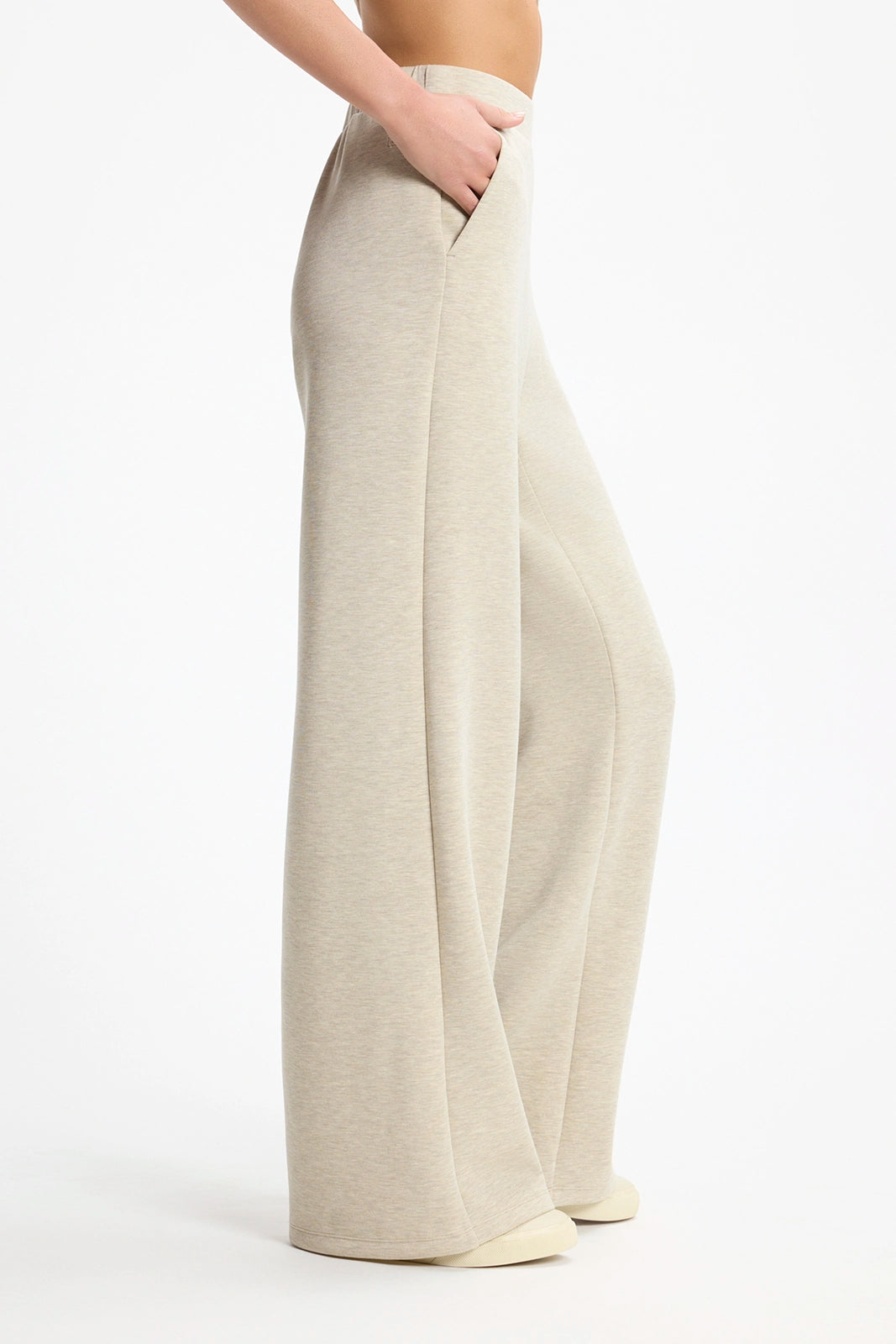 Dreamweave™ Wide Leg Pant - Htr Silver Sage