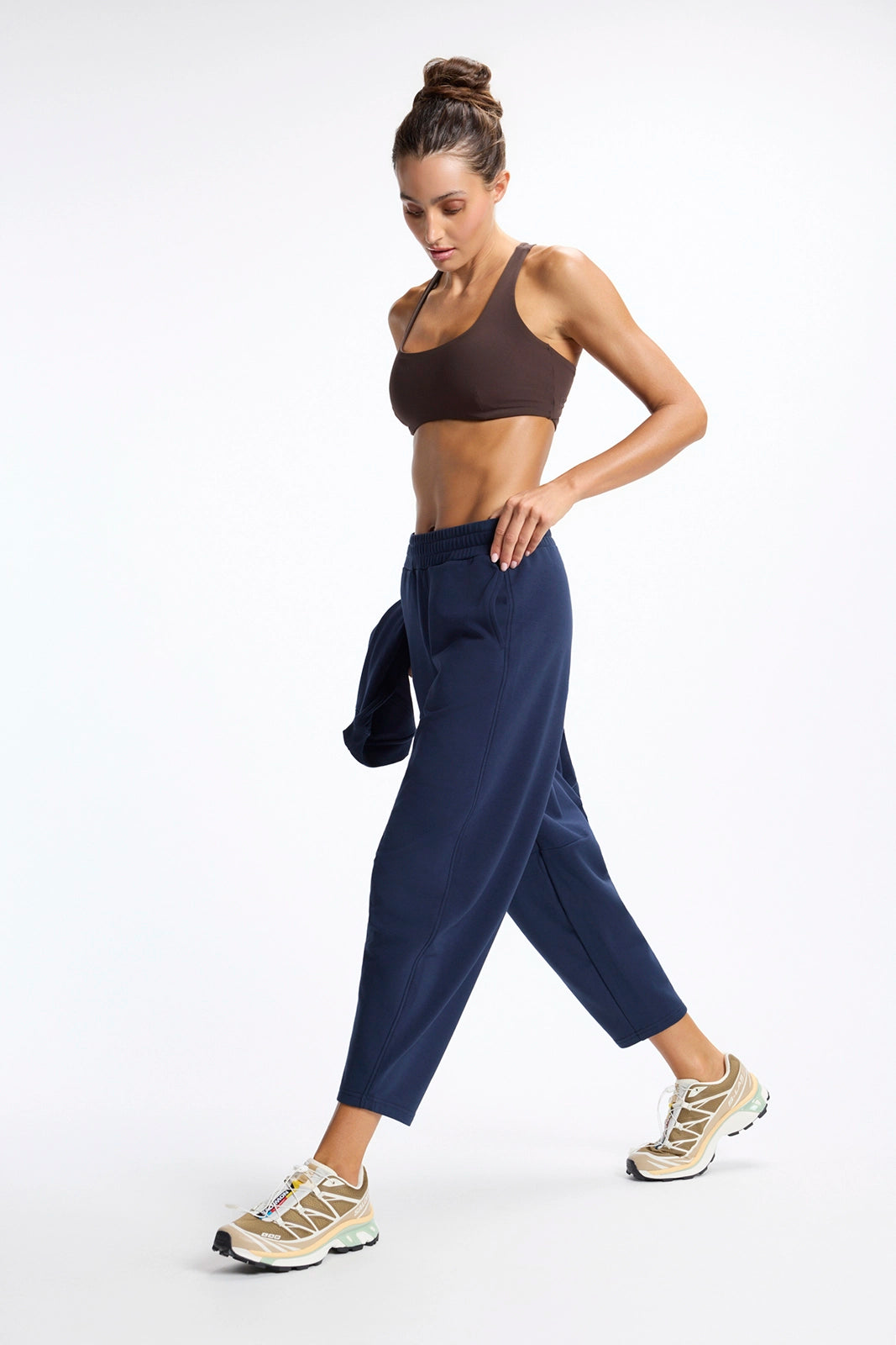 Ultrasoft Fleece Barrel Leg Pant - Navy Blazer