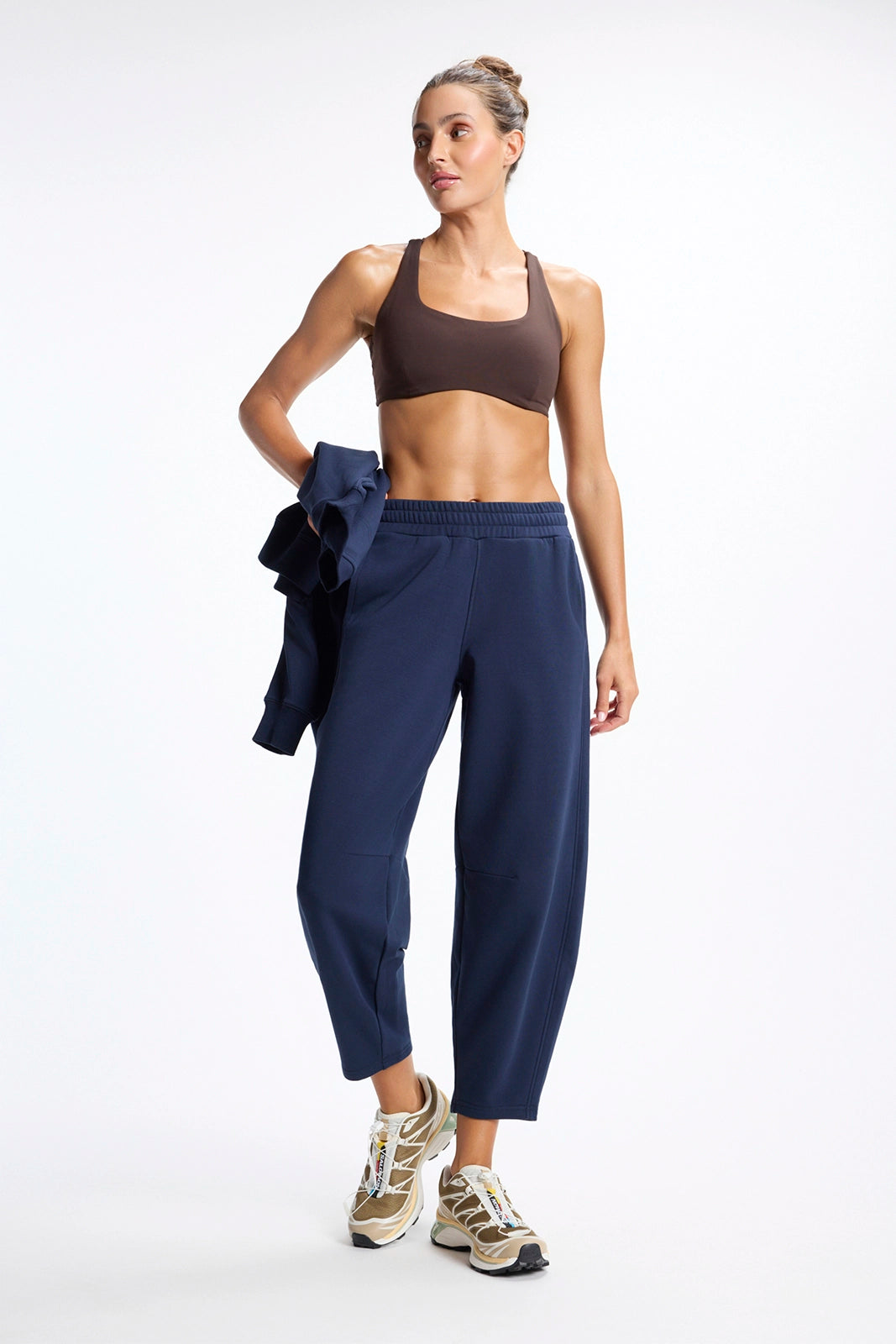 Ultrasoft Fleece Barrel Leg Pant - Navy Blazer