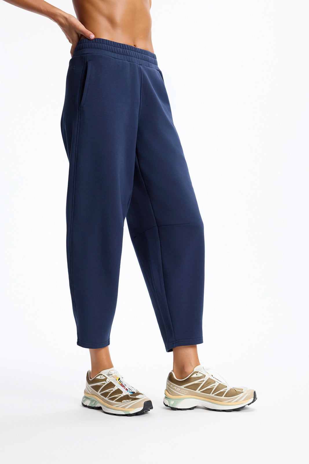 Ultrasoft Fleece Barrel Leg Pant - Navy Blazer