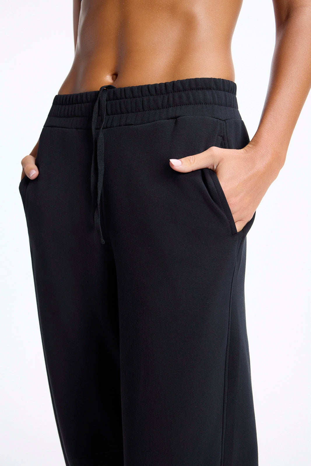 Ultrasoft Fleece Barrel Leg Pant - Black