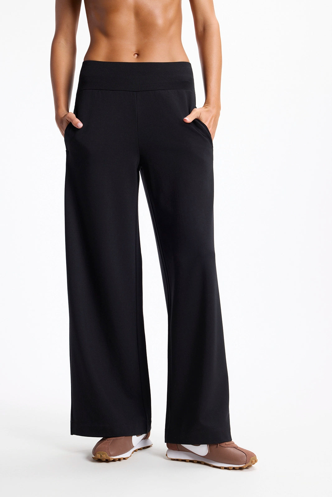 For general description, go to 'Main Product Description' region - Cozy Fleece Wide Leg Pant - Black