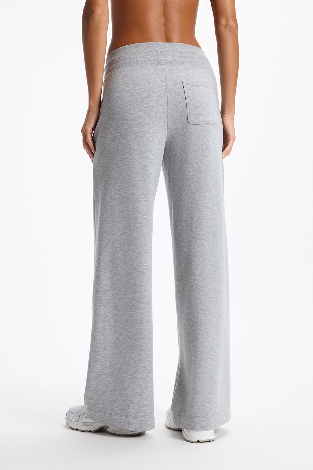 Cozy Fleece Wide Leg Pant - Htr Concrete