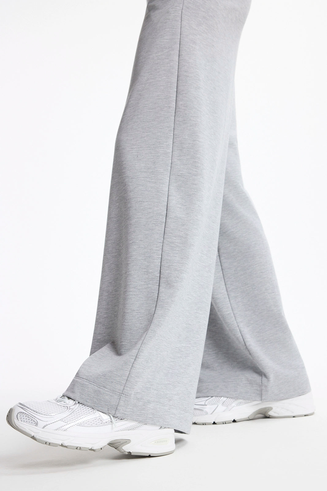 Cozy Fleece Wide Leg Pant - Htr Concrete