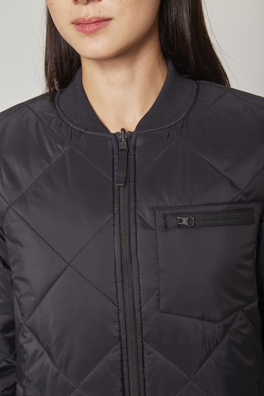 Acclimate Reversible Sorona® Insulated Quilted Bomber Jacket