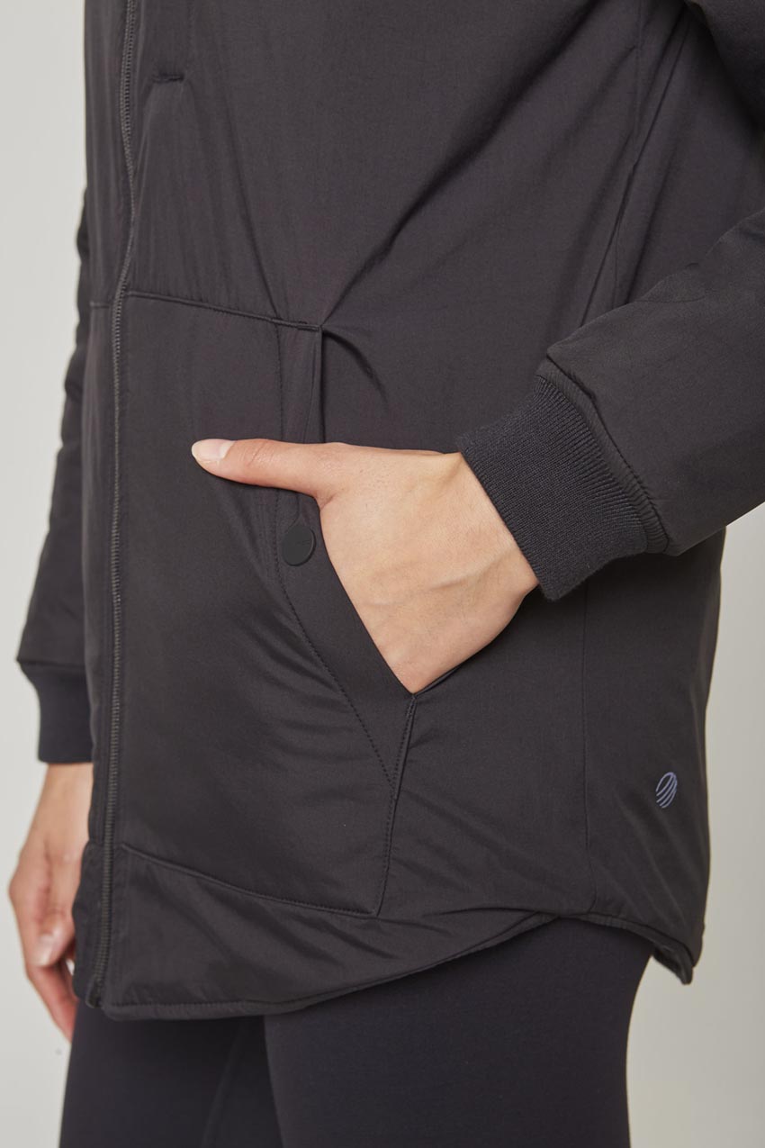 Acclimate Reversible Sorona® Insulated Quilted Bomber Jacket