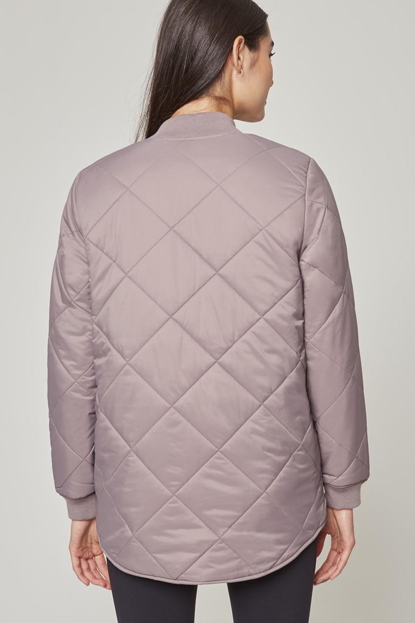 Acclimate Reversible Sorona® Insulated Quilted Bomber Jacket