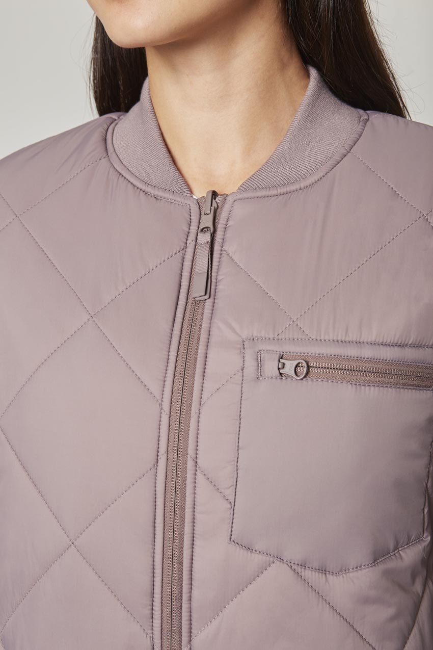 Acclimate Reversible Sorona® Insulated Quilted Bomber Jacket