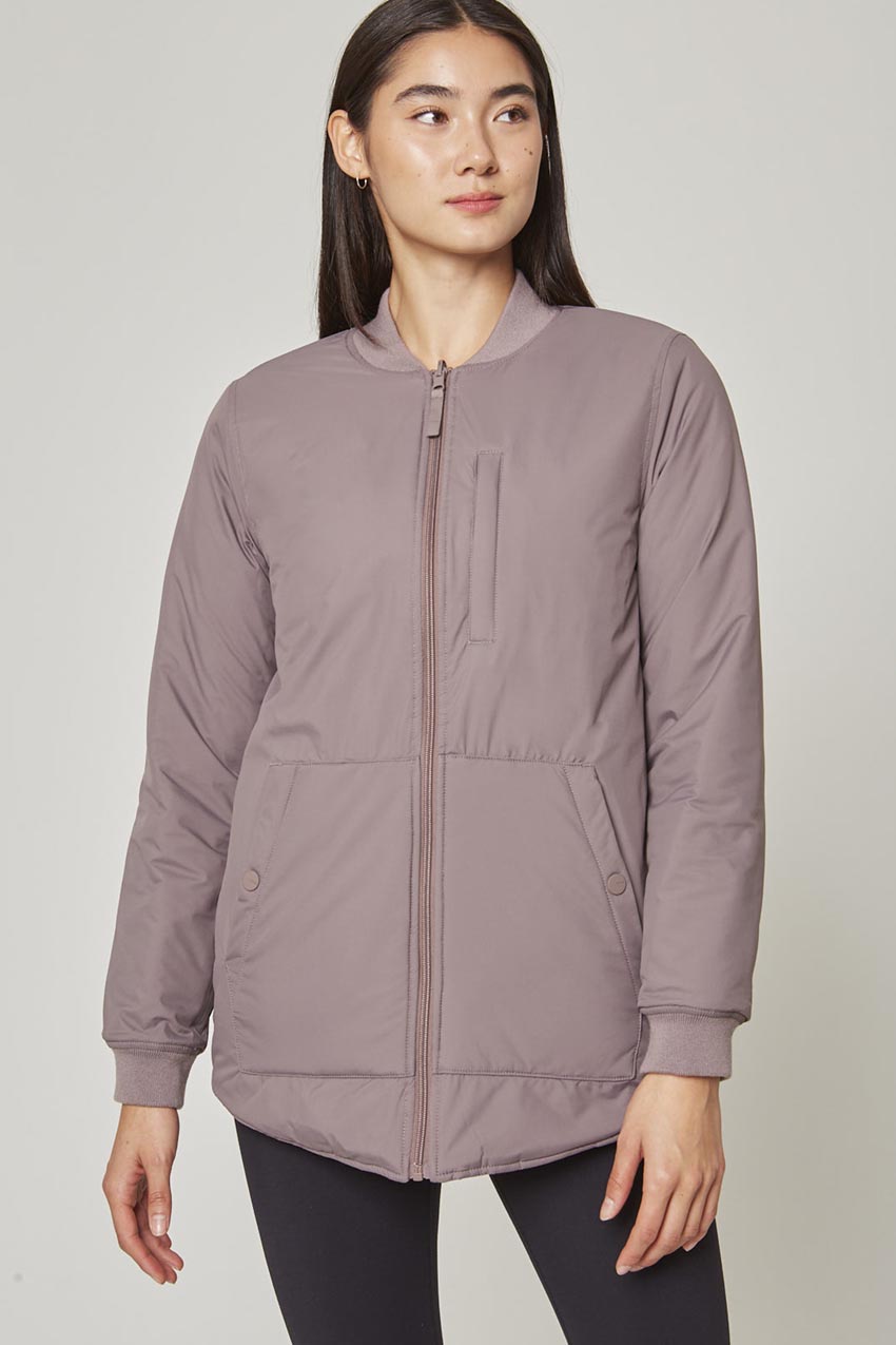 Acclimate Reversible Sorona® Insulated Quilted Bomber Jacket