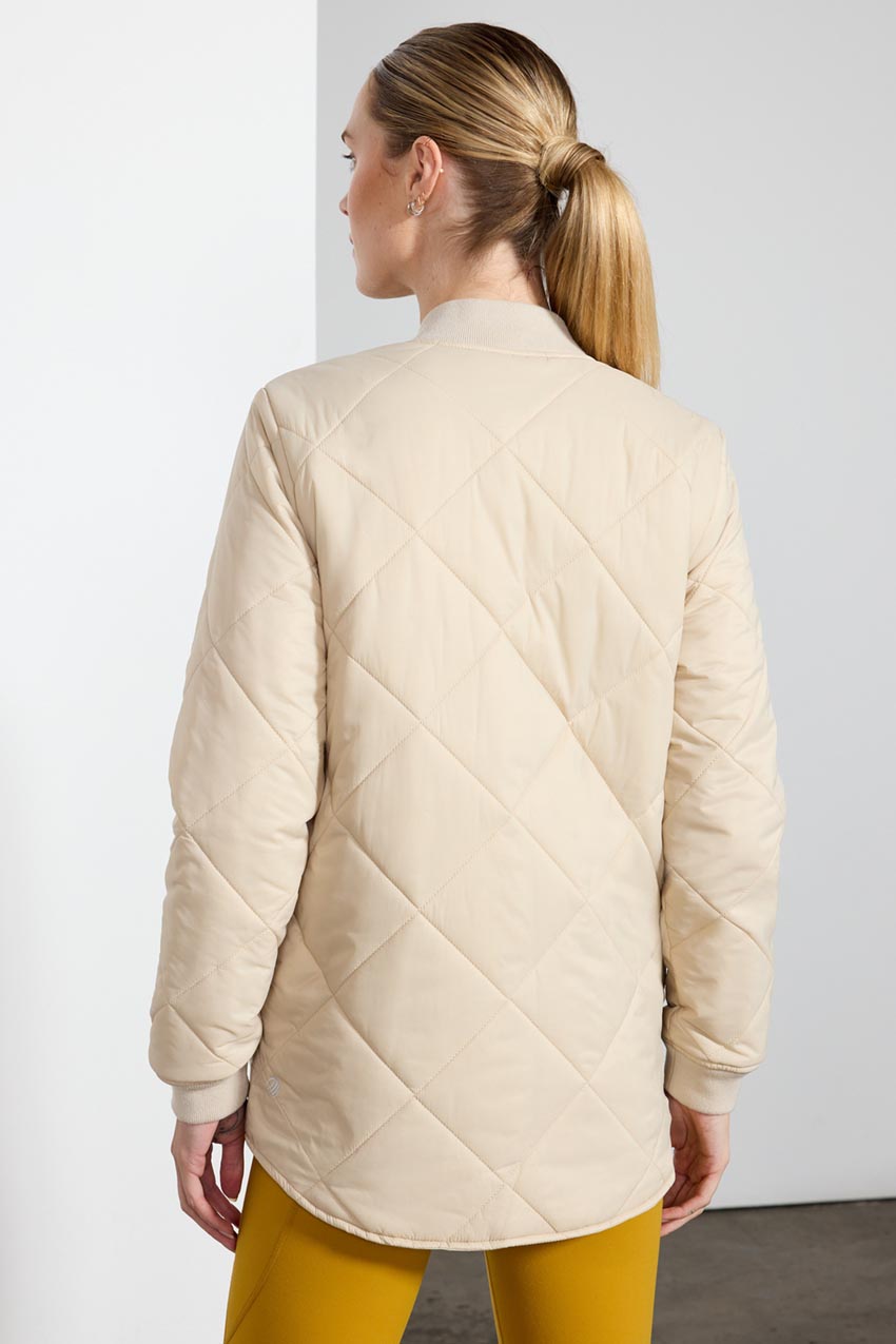 Acclimate Reversible Sorona® Insulated Quilted Bomber Jacket