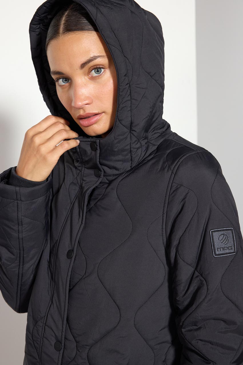 Motivate Insulated Longline Jacket with Side Slits