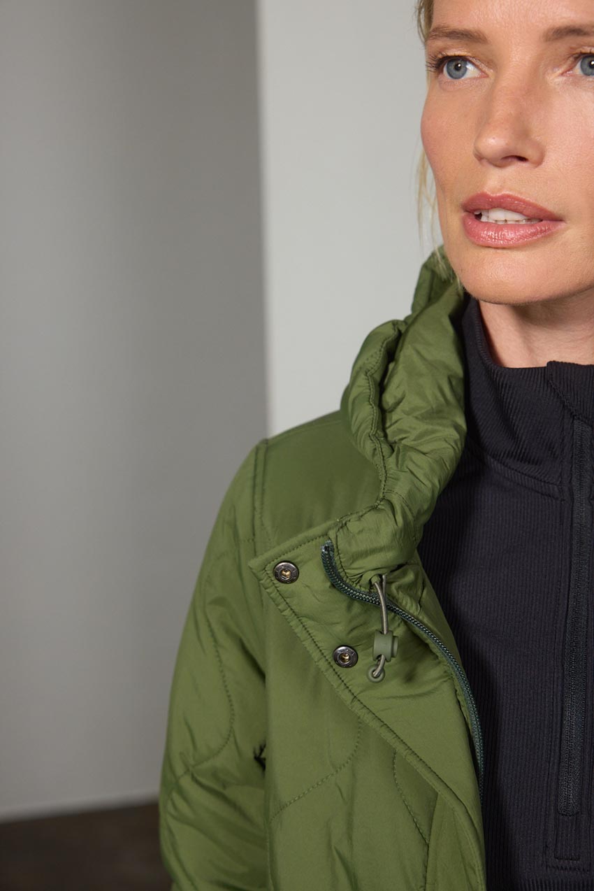 Motivate Insulated Longline Jacket with Side Slits