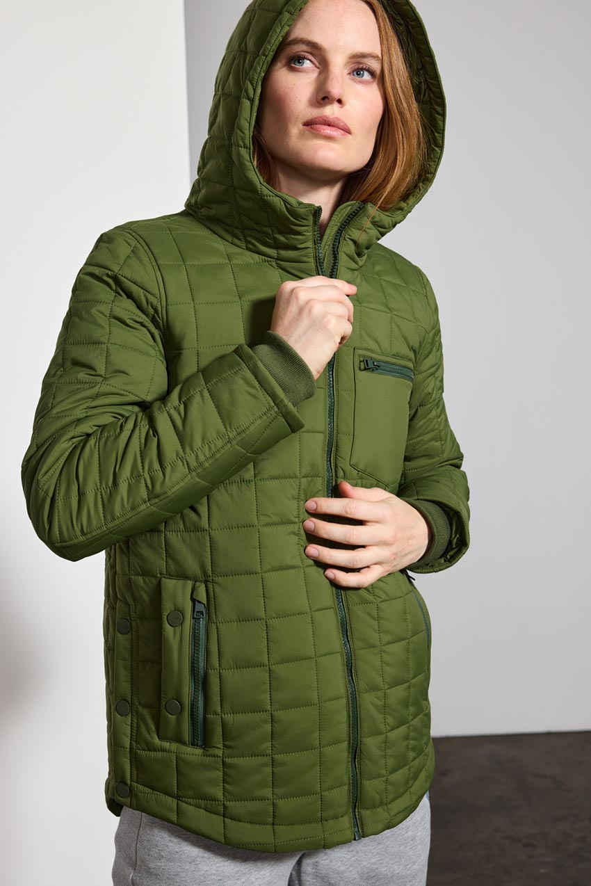 Green insulated hot sale jacket