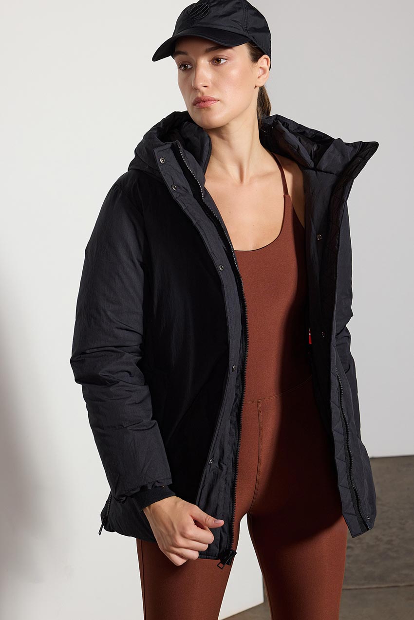 Invigorate RDS Down Hip-Length Puffer with Slits