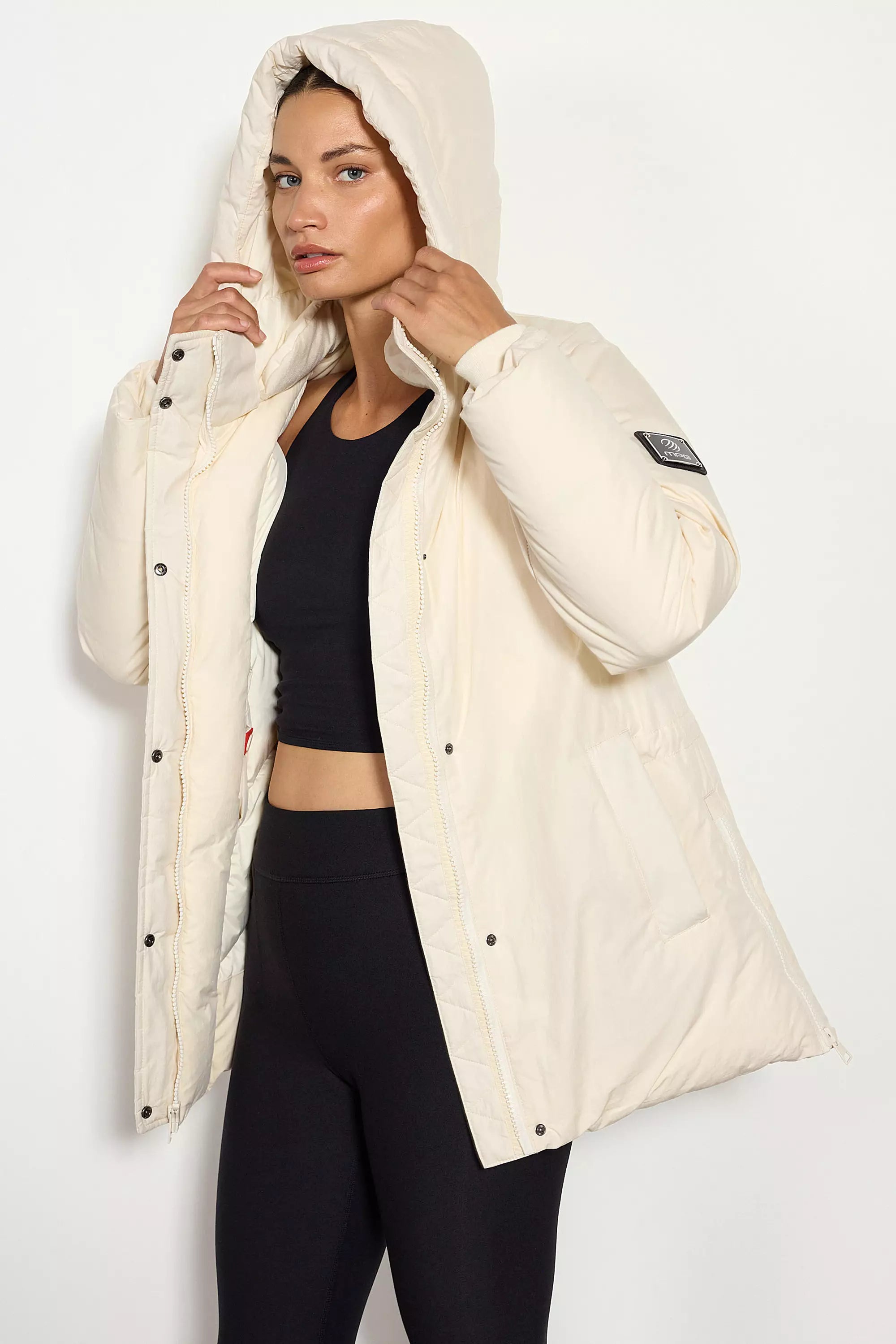 RDS Down Hip-Length Puffer - Winter White