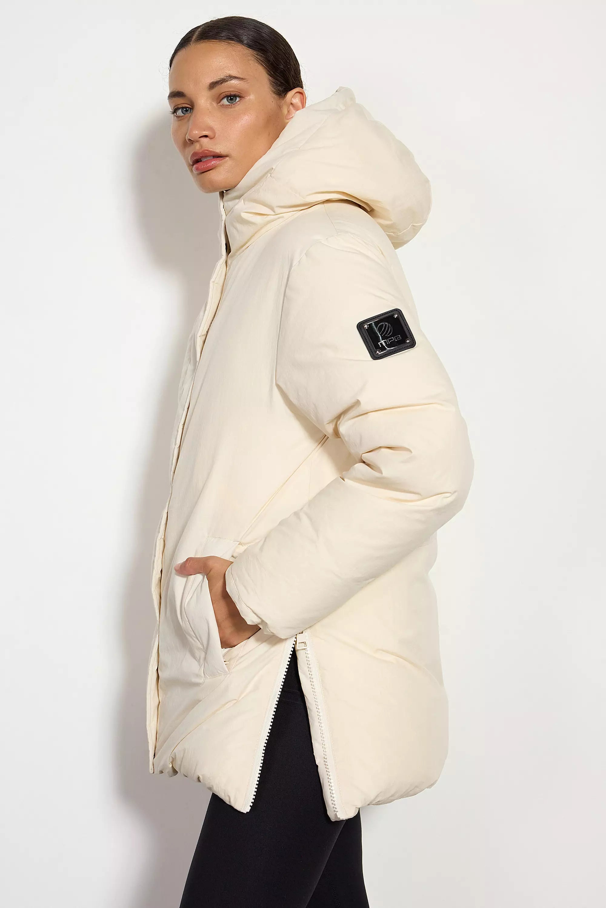 RDS Down Hip-Length Puffer - Winter White