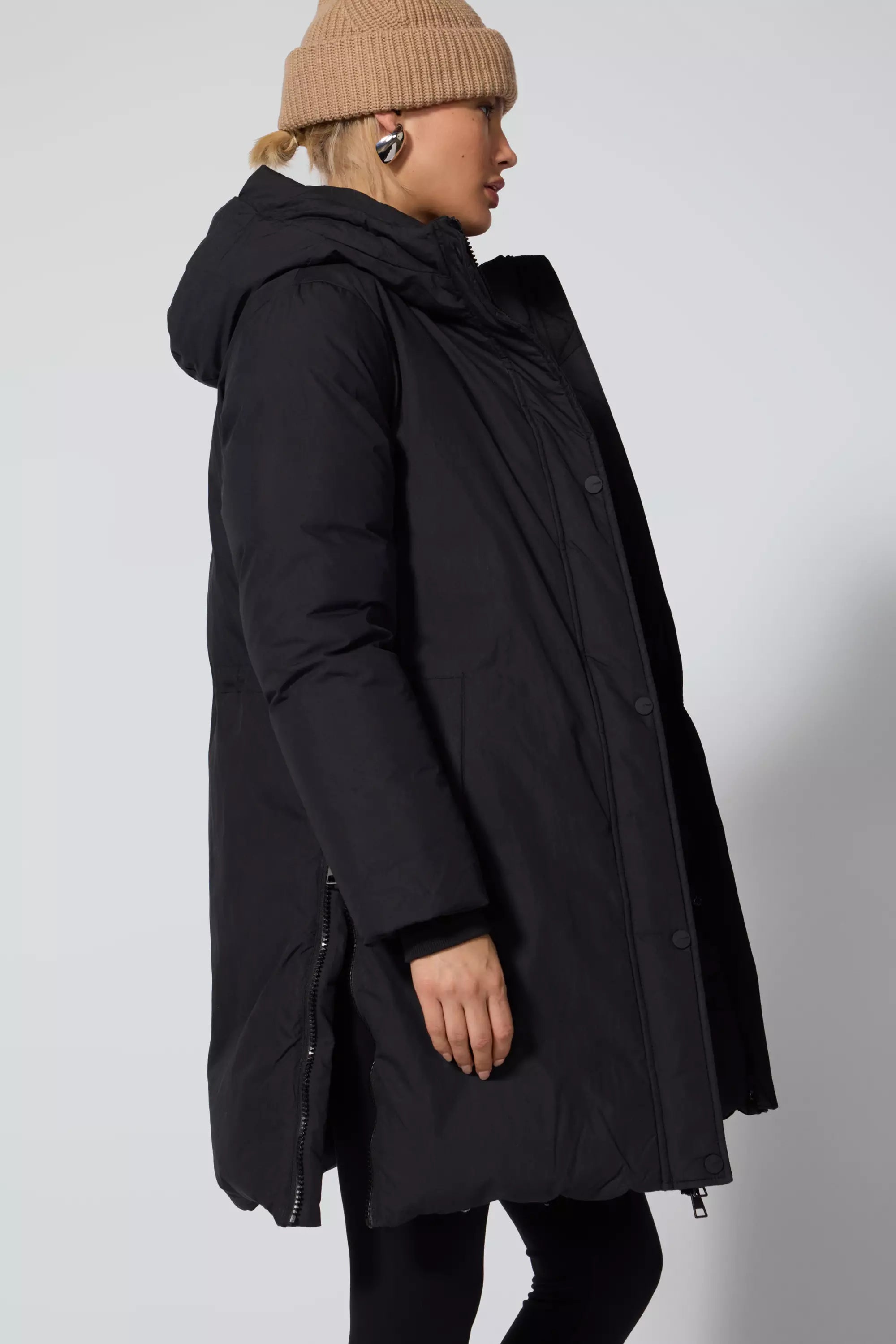 RDS Down Midi Puffer - Negro