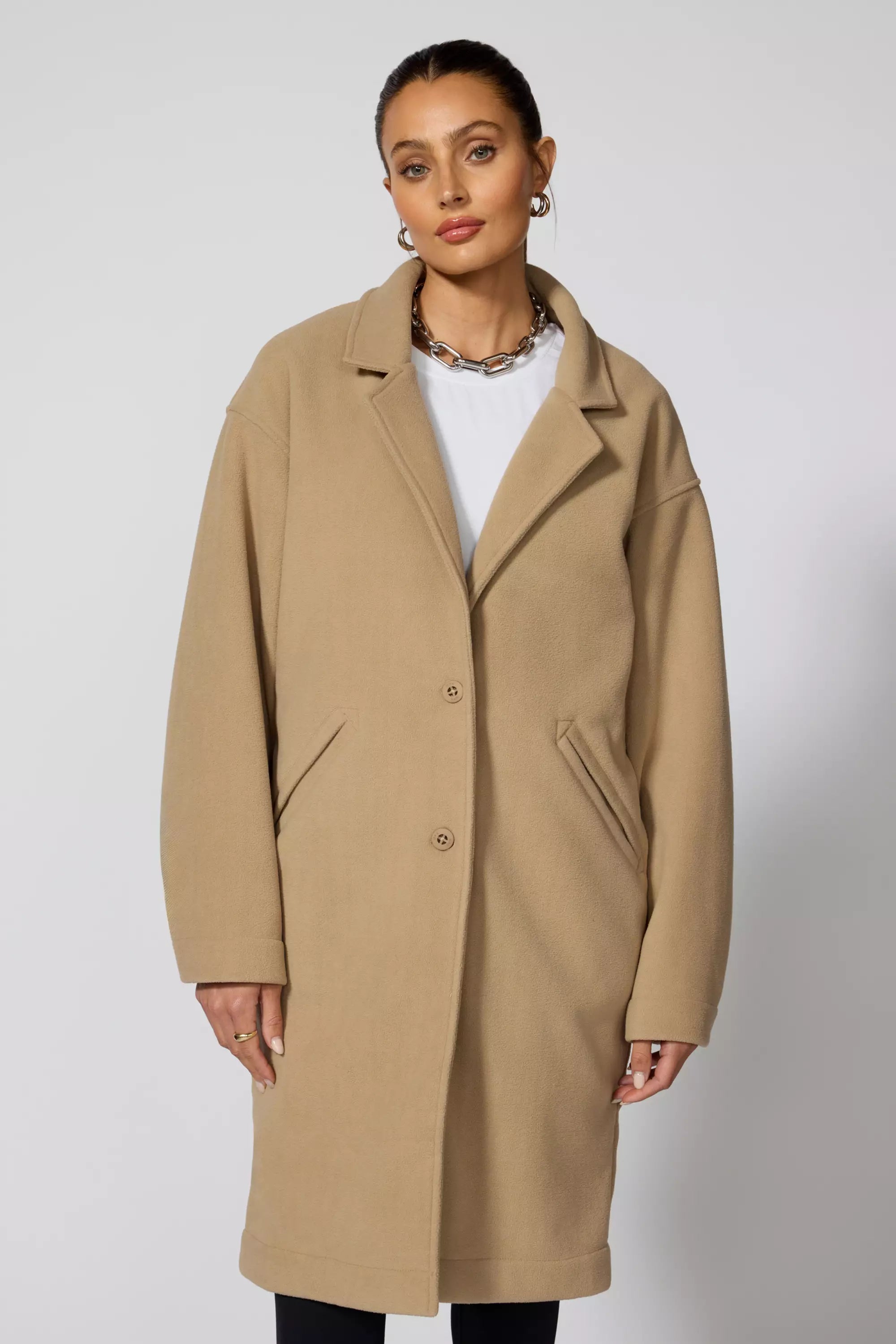 Elevate Fleece Overcoat - New Taupe