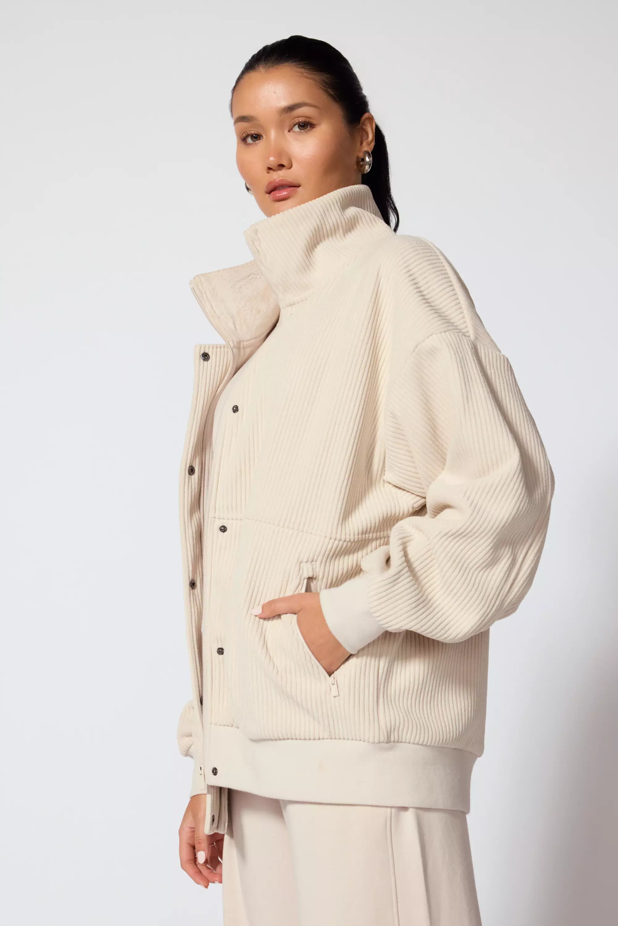 Aura Oversized Jacket - Stone