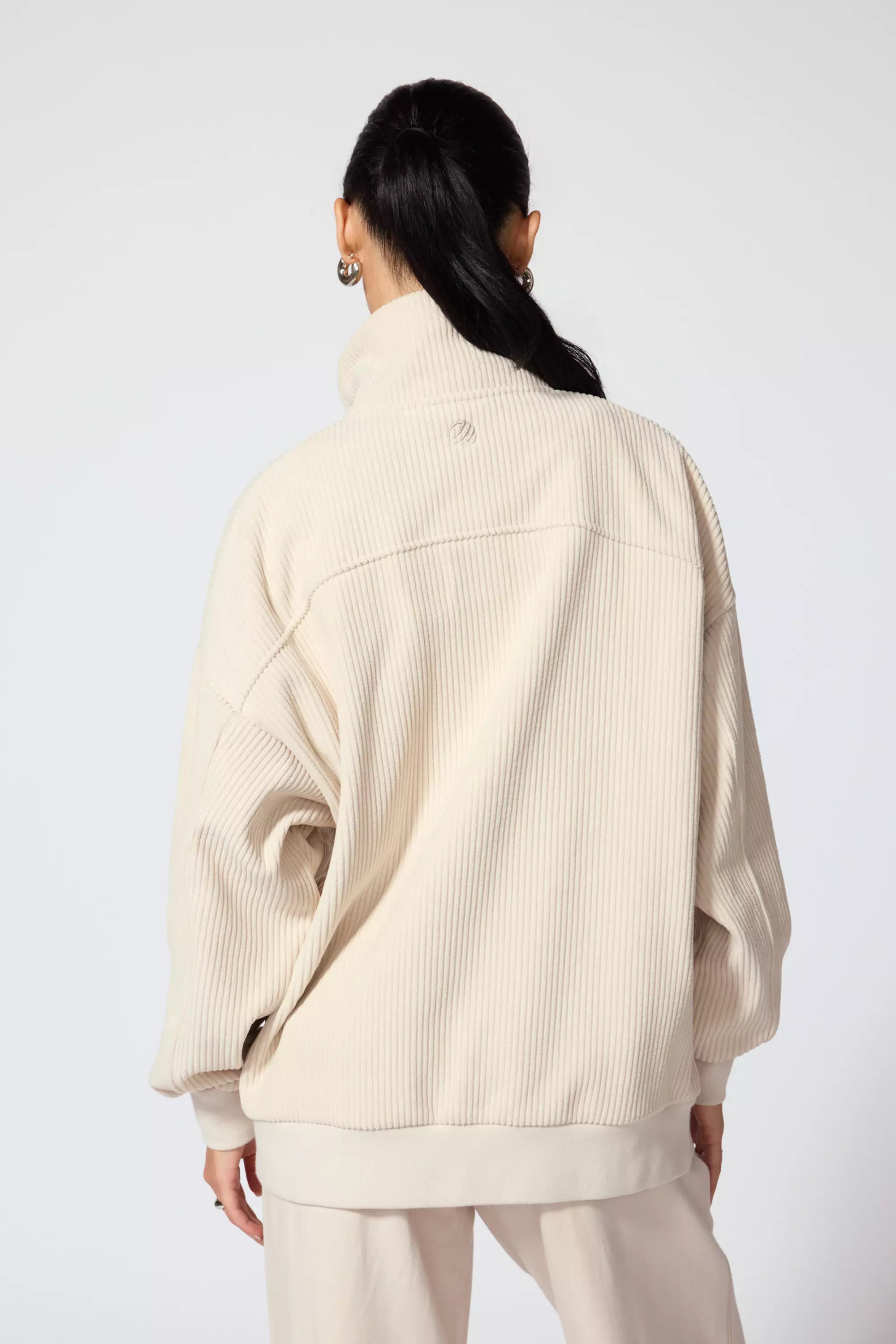 Cream oversized jacket best sale