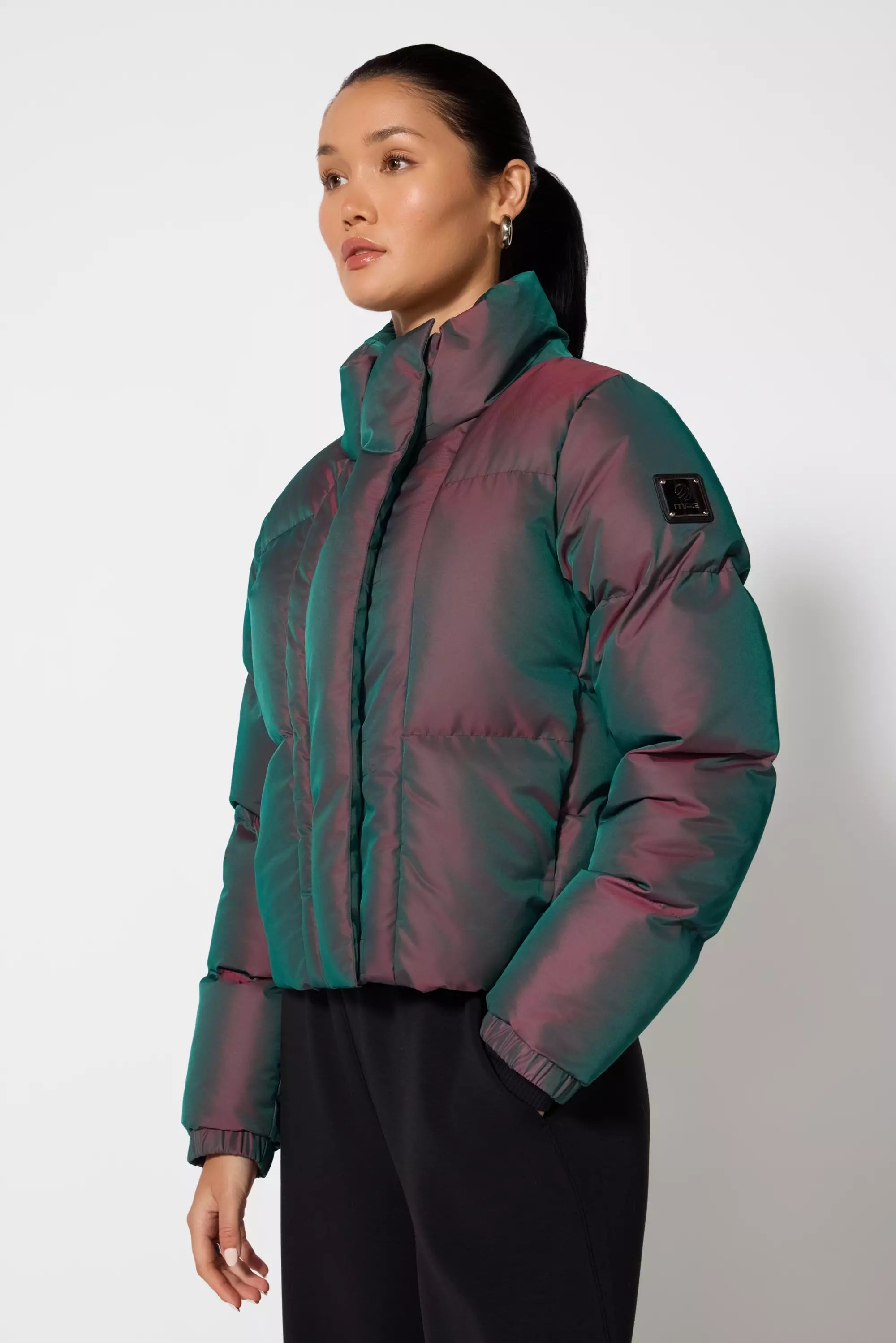 Aurora Cropped Puffer - Northern Lights