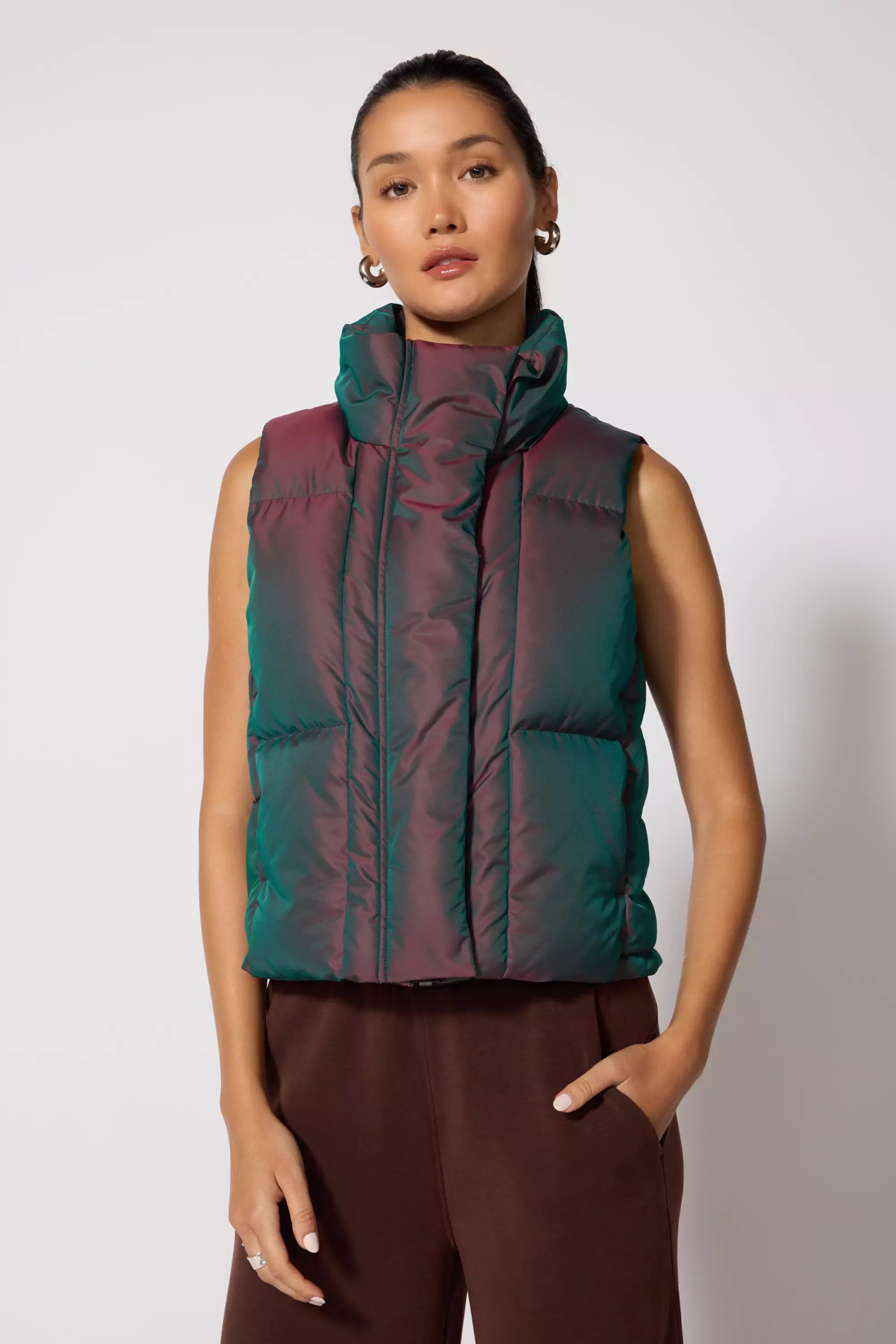 Aurora Cropped Vest - Northern Lights