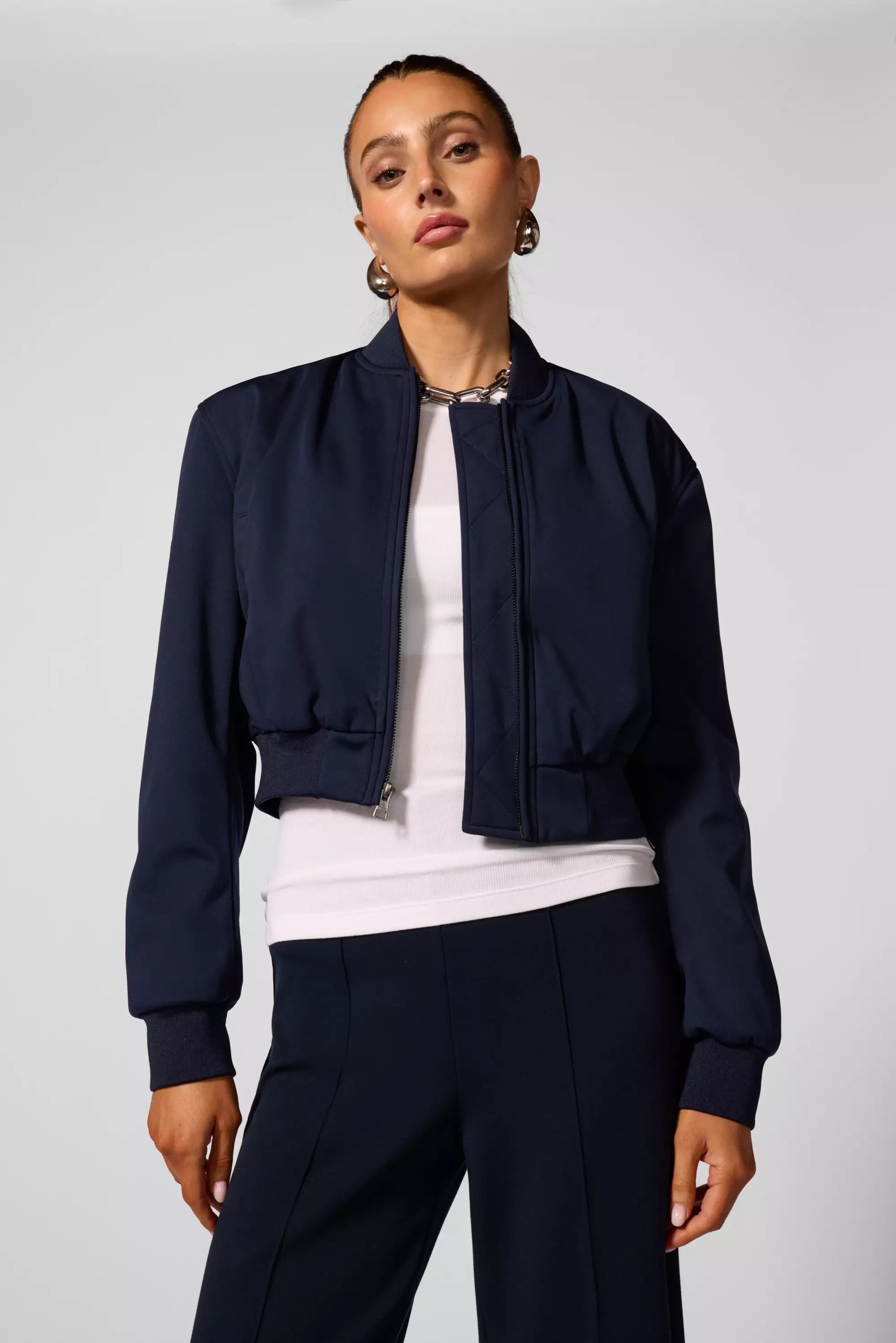 Bomber Jacket - Navy Blazer