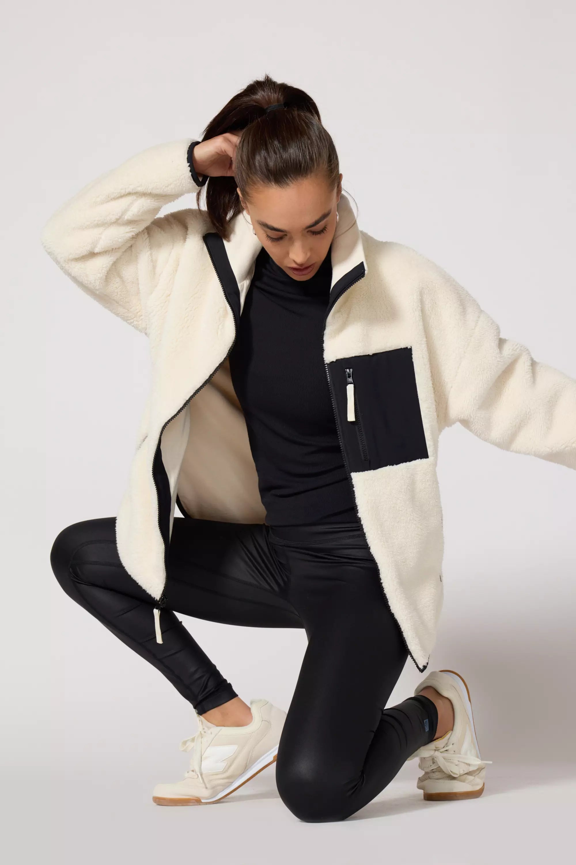 Veste sherpa - bouleau